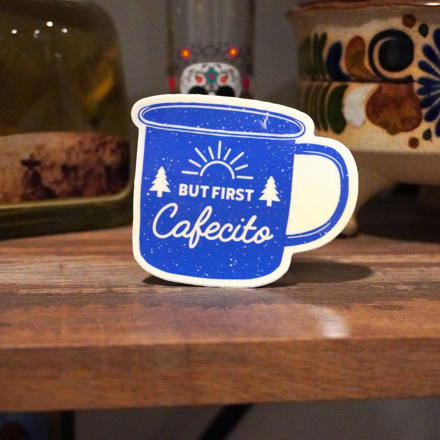 Erica Alfaro Designs - But First Cafecito Vinyl Sticker