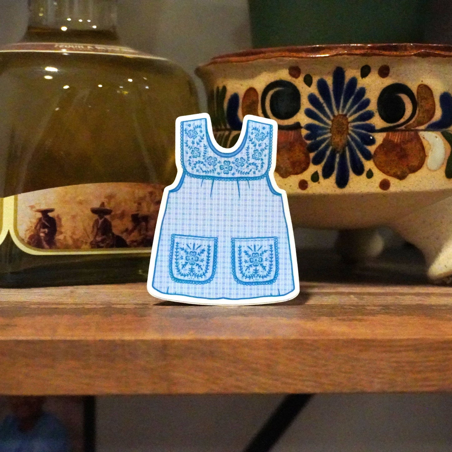 Erica Alfaro Designs - Abuelas Blue Mandil Vinyl Sticker