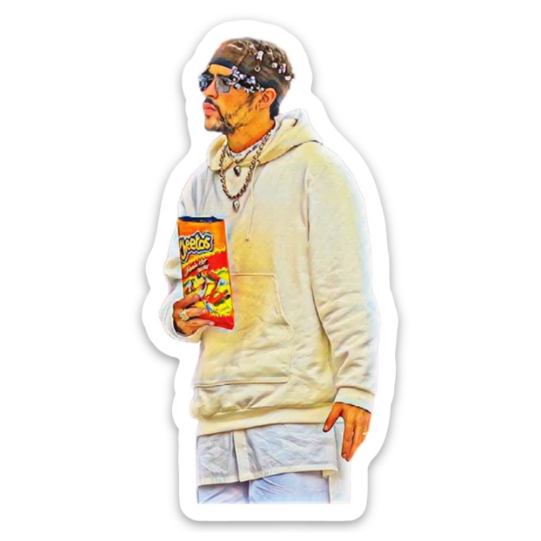 Cultura Campaign - Bad Bunny with Hot Cheetos Sticker