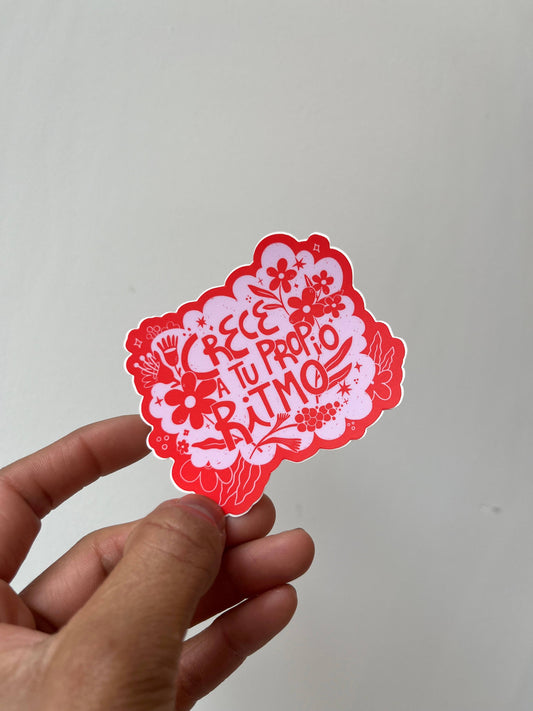 Jen Zeano Designs - Crece a tu Propio Ritmo Sticker