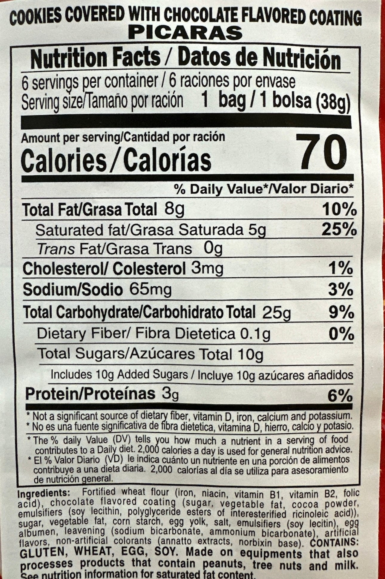 Pícaras- Chocolate Cookies, 240 g