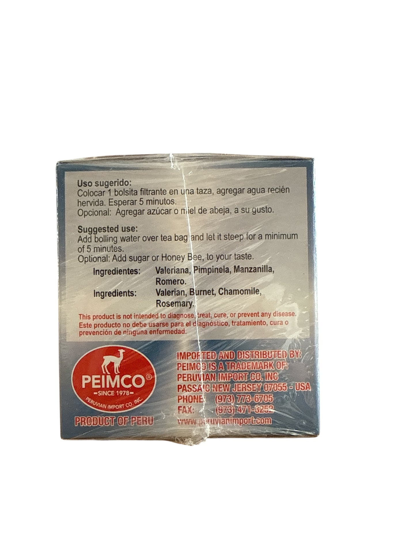 Inca’s Food- Te Rico Sueño/ Sleepytime Tea, 25 units