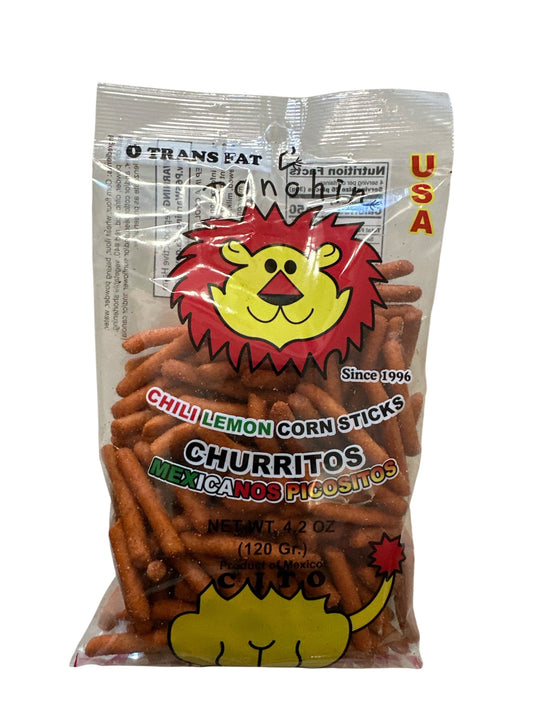 El Super Leon - Churritos mega chile limon, 4.2 oz, Single pack