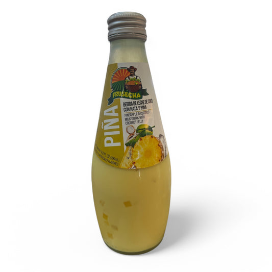 Frusecha- Leche de Coco, Piña, 9.8 oz, Glass Bottle