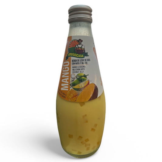 Frusecha- Leche de Coco, Mango, 9.8 oz, Glass Bottle