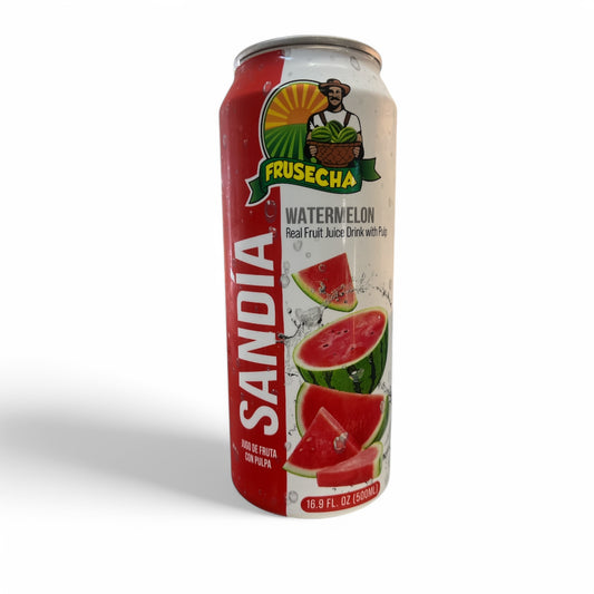 Frusecha- Jugo de Sandia con Pulpa, 16.9 oz, Can