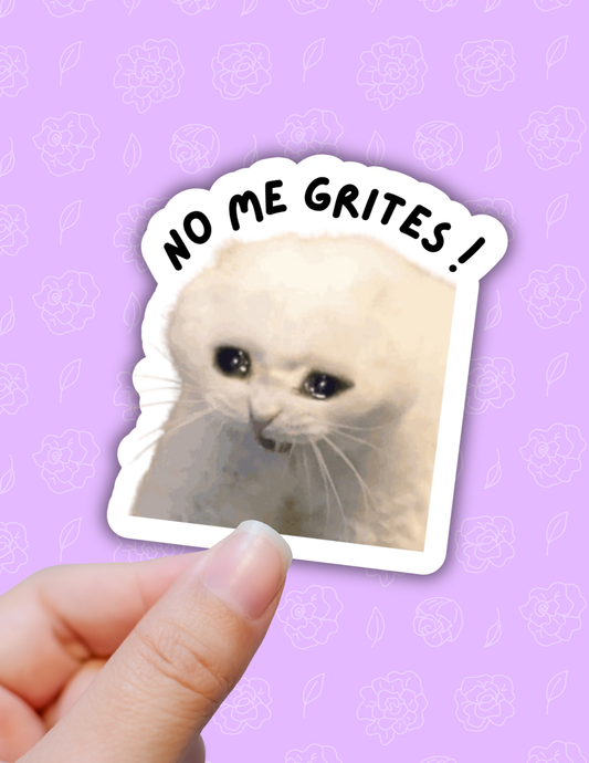Lalatina Shop - Funny cat meme sticker, latinx sticker,laptop decals