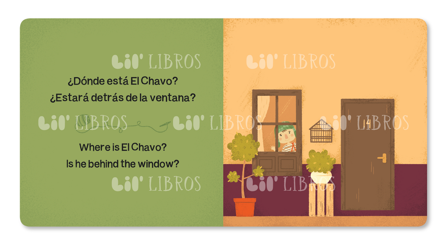 Lil' Libros ~ Bilingual Children's Books & Games - Where is?/ ¿Dónde está? El Chavo (Bilingual: English and Spanish)