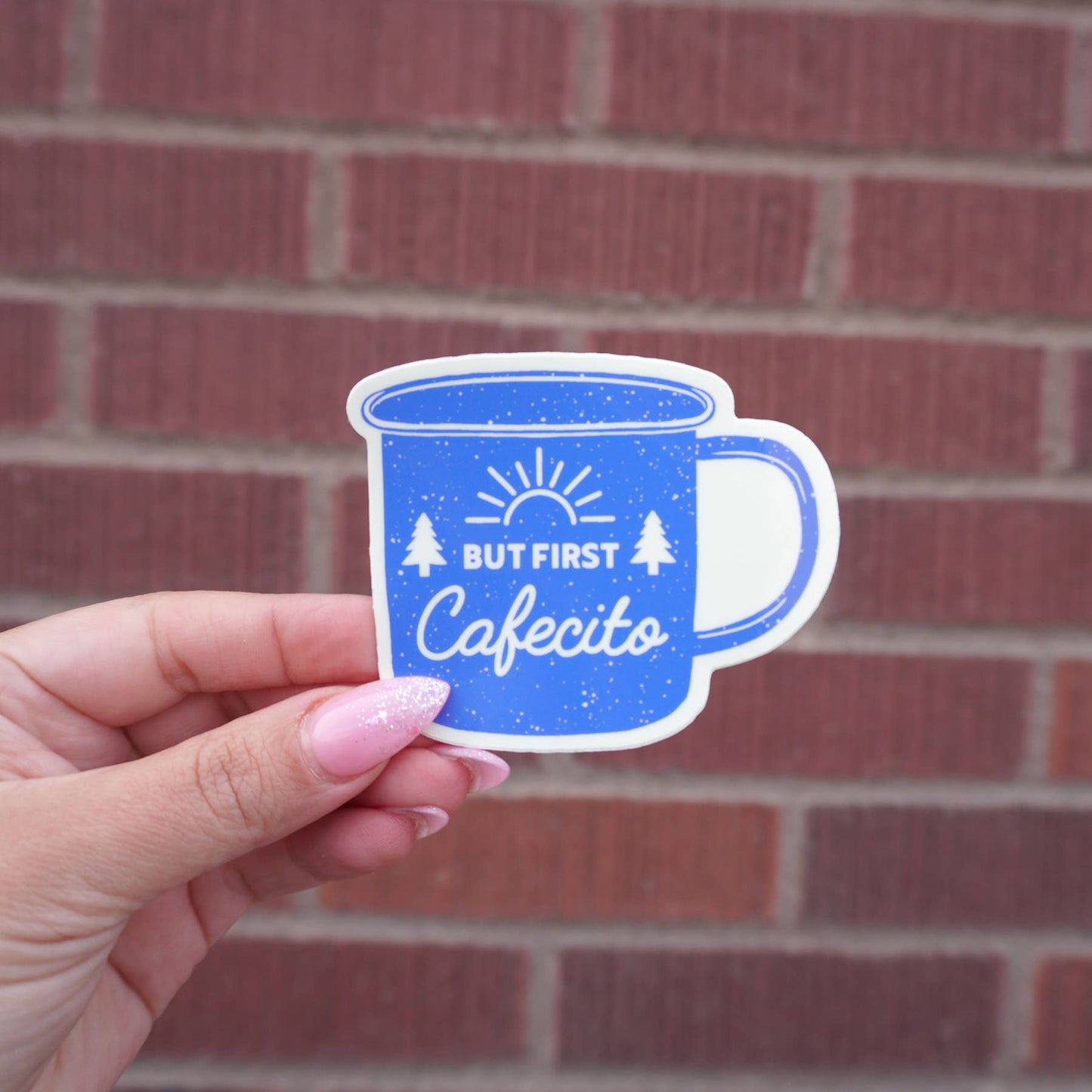 Erica Alfaro Designs - But First Cafecito Vinyl Sticker