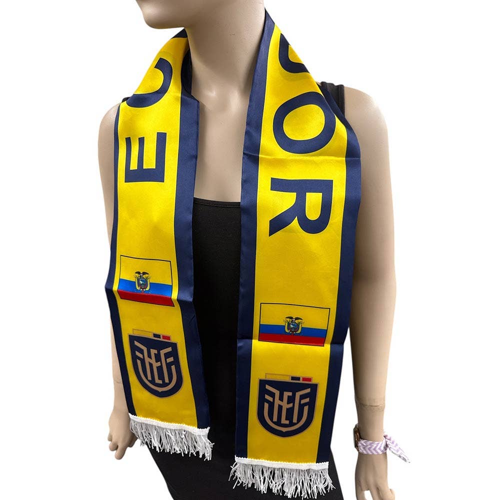 Ecuador National Team World Cup  Soccer Fan Fringe Scarf