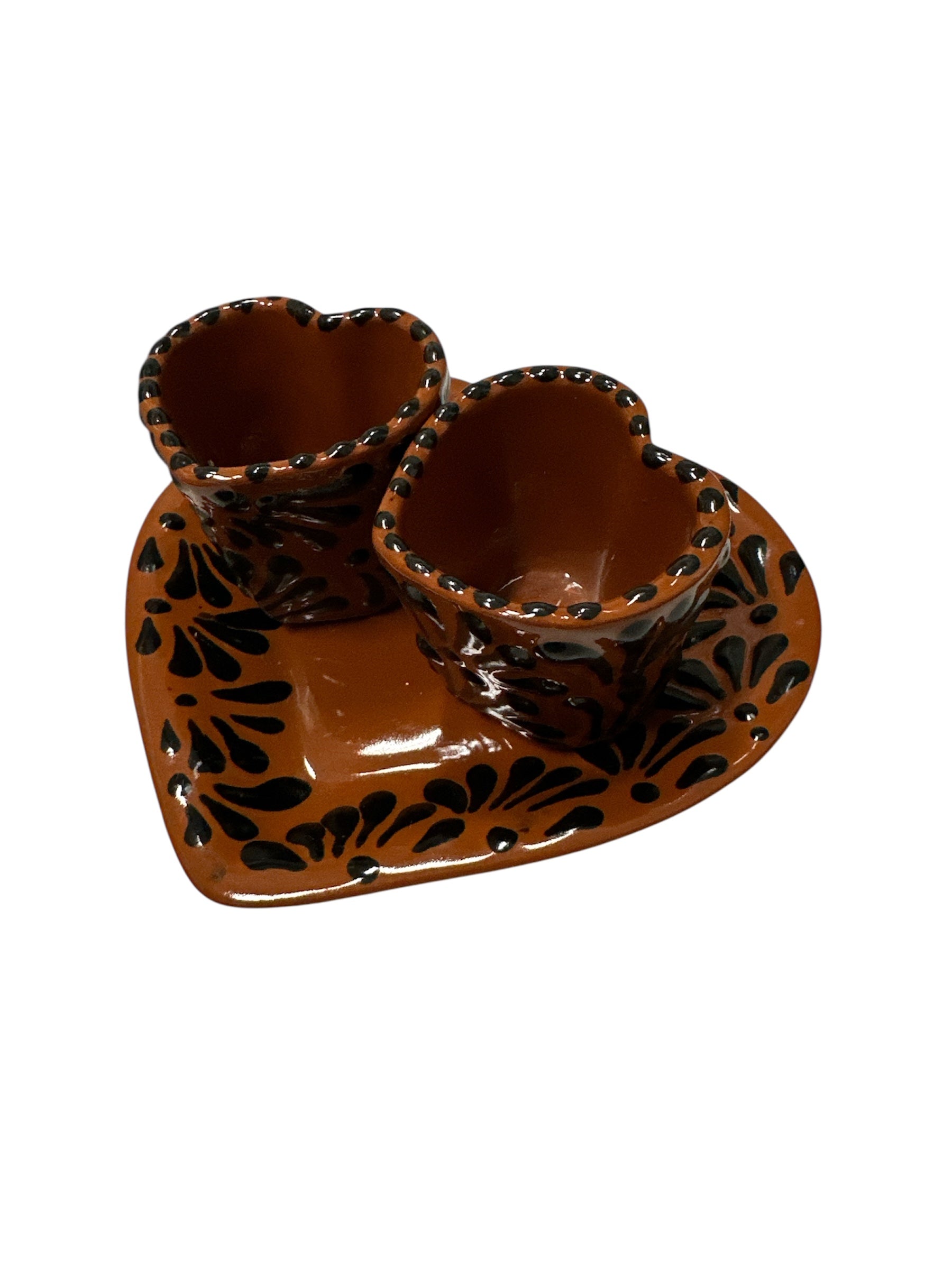 MDLR - Set de plato y tequileros corazon