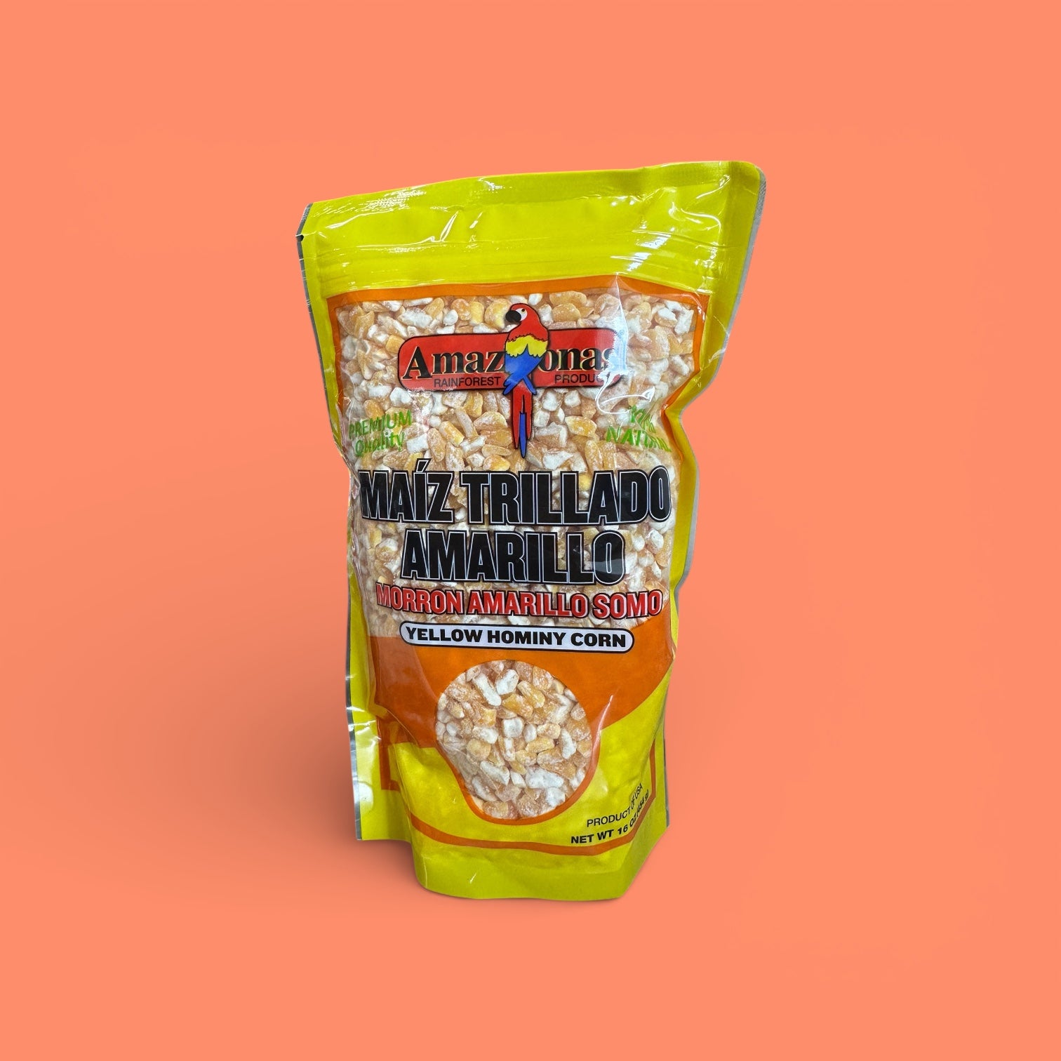 Amazonas - Maiz Trillado Amarillo, 16 oz, Single Bag