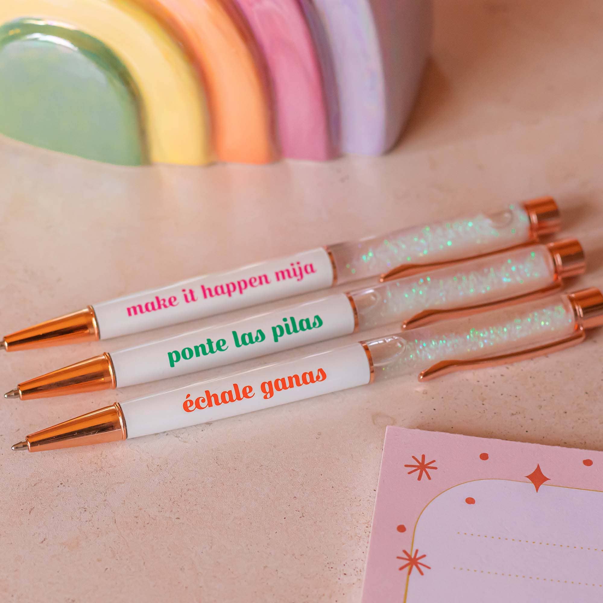Quiero Prints - Échale Ganas Glitter Pen Set
