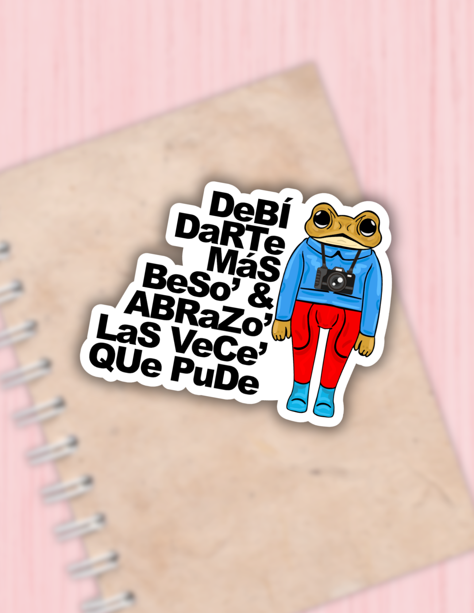 Lalatina Shop - Bad bunny frog sticker,fotos sticker, PR,latino,music decal