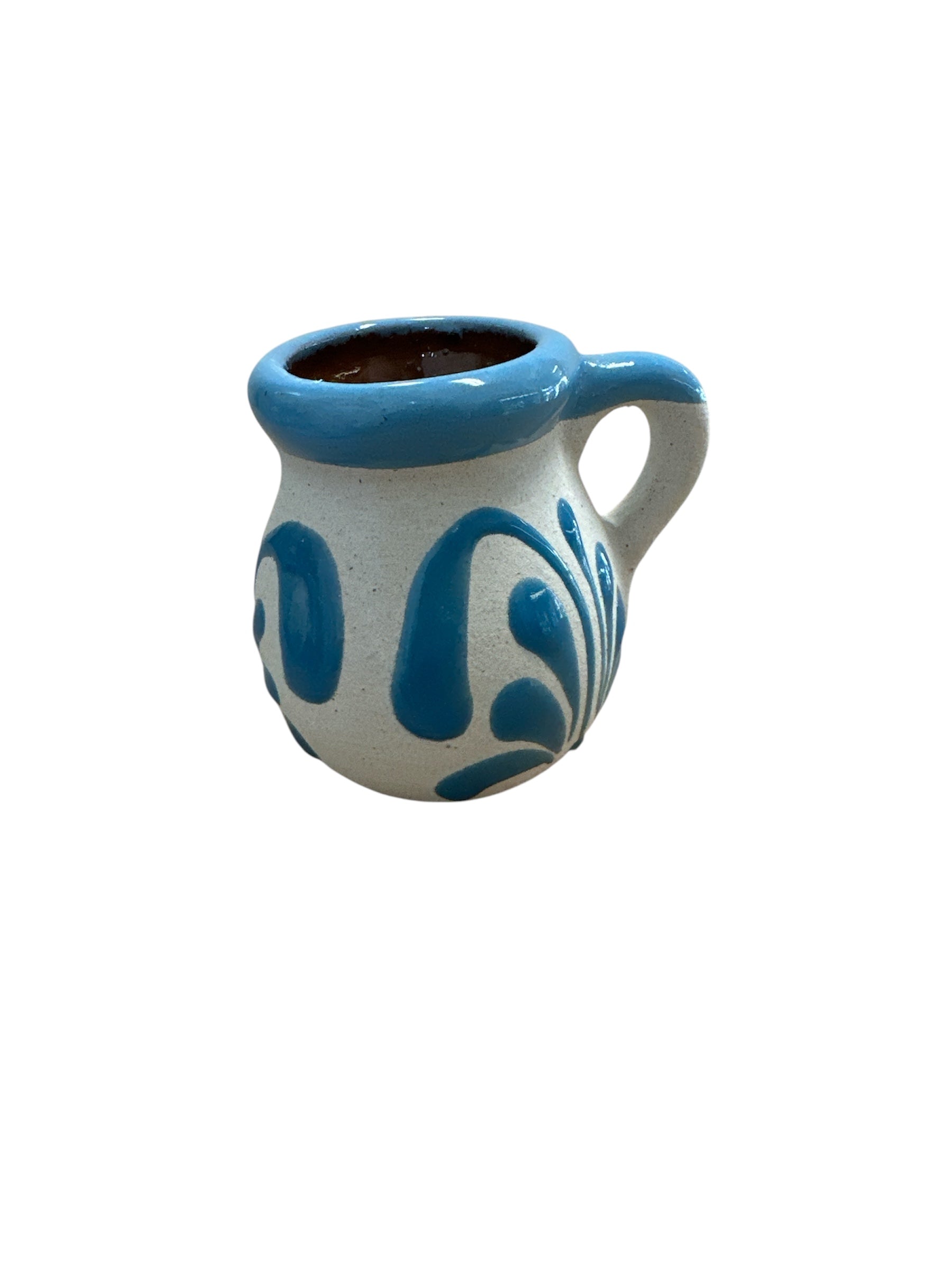 MDLR - Vaso tequilero jarrito engobe, azul