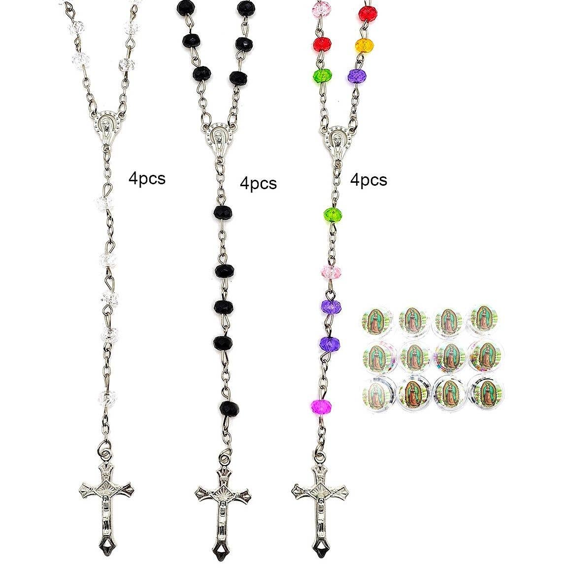 Diacly - Religious Rosary Bracelet with Crucifix and Virges