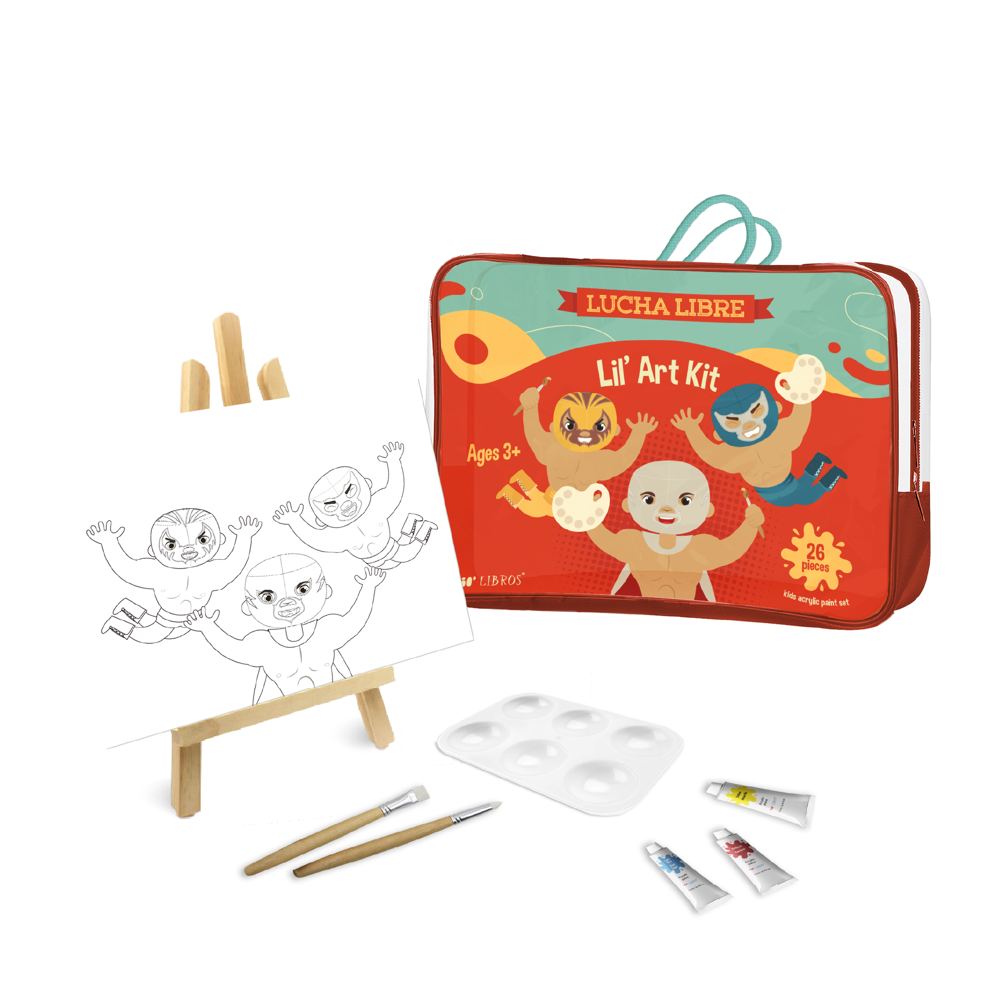 Lil' Libros ~ Bilingual Children's Books & Games - Lil' Lucha Libre Art Kit