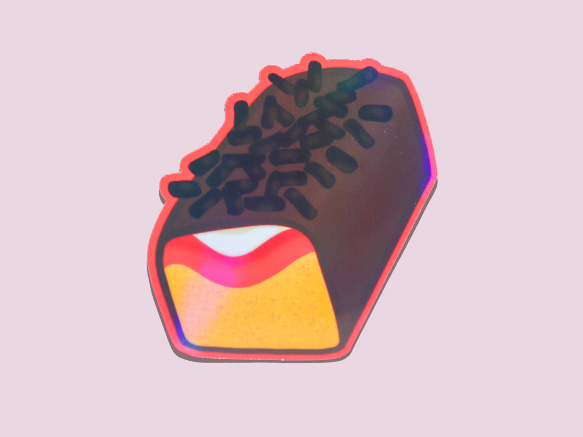 Espyz Studio - Gansito Sticker - Holographic Sticker - Mexican Snacks