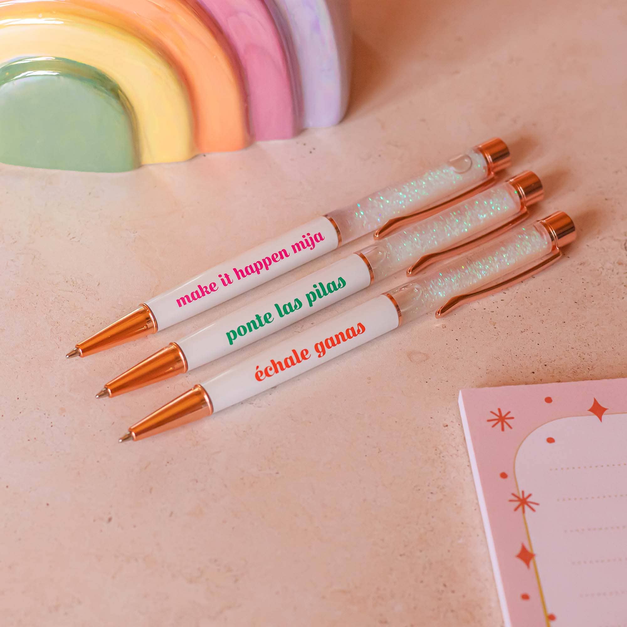 Quiero Prints - Échale Ganas Glitter Pen Set
