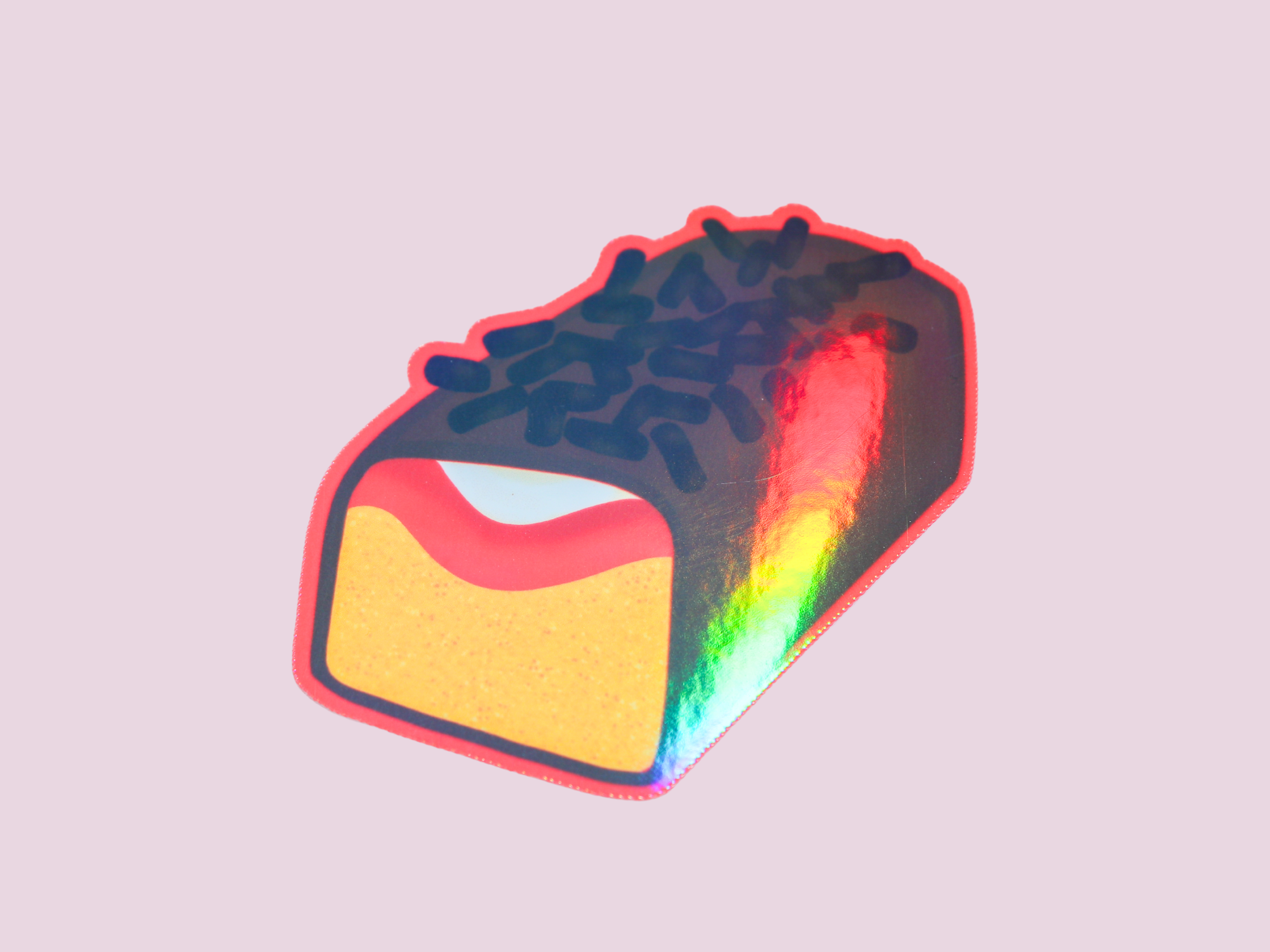 Espyz Studio - Gansito Sticker - Holographic Sticker - Mexican Snacks