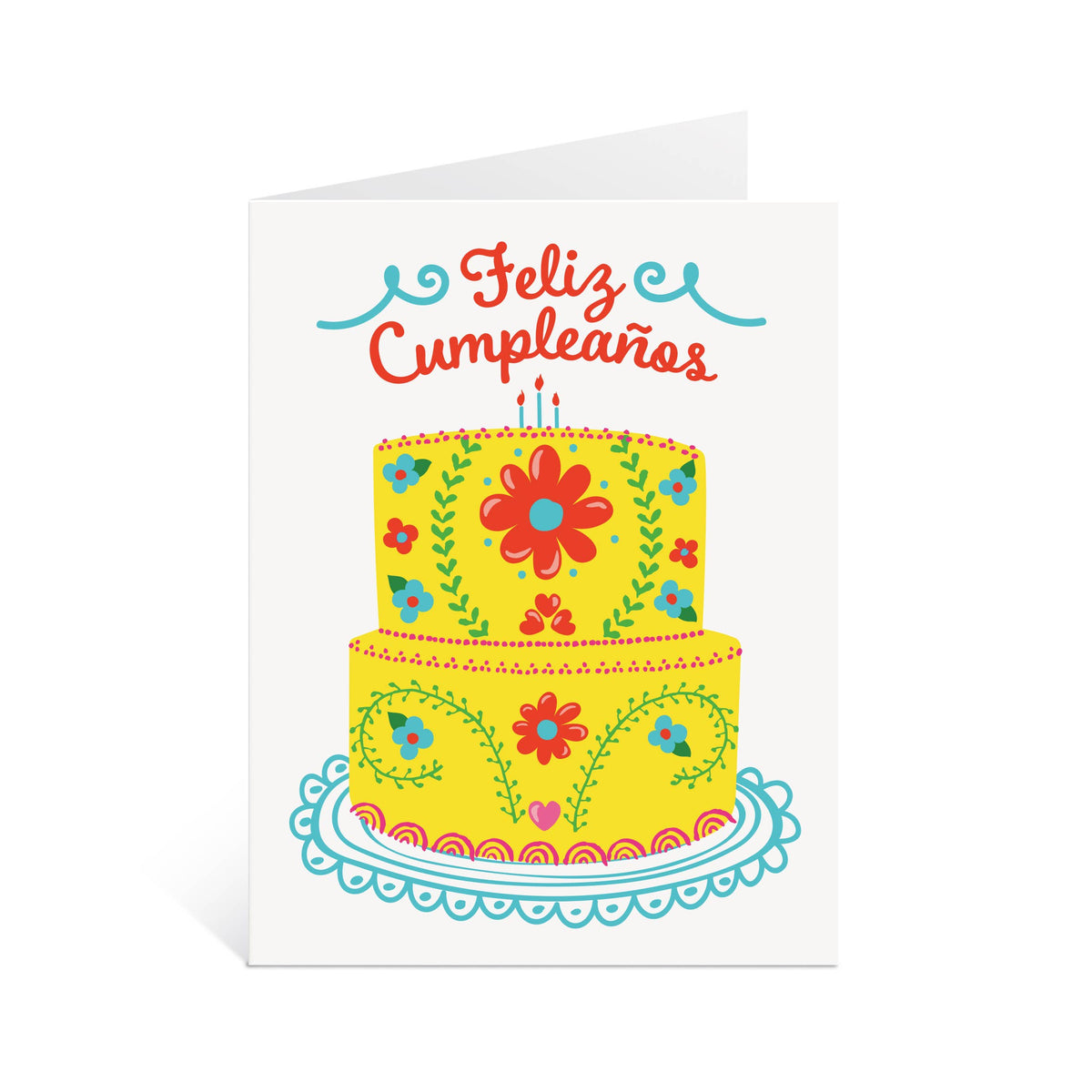 Lucy Loves Paper -  Feliz Cumpleaños Card | Mexican Embroidery Cake | A2