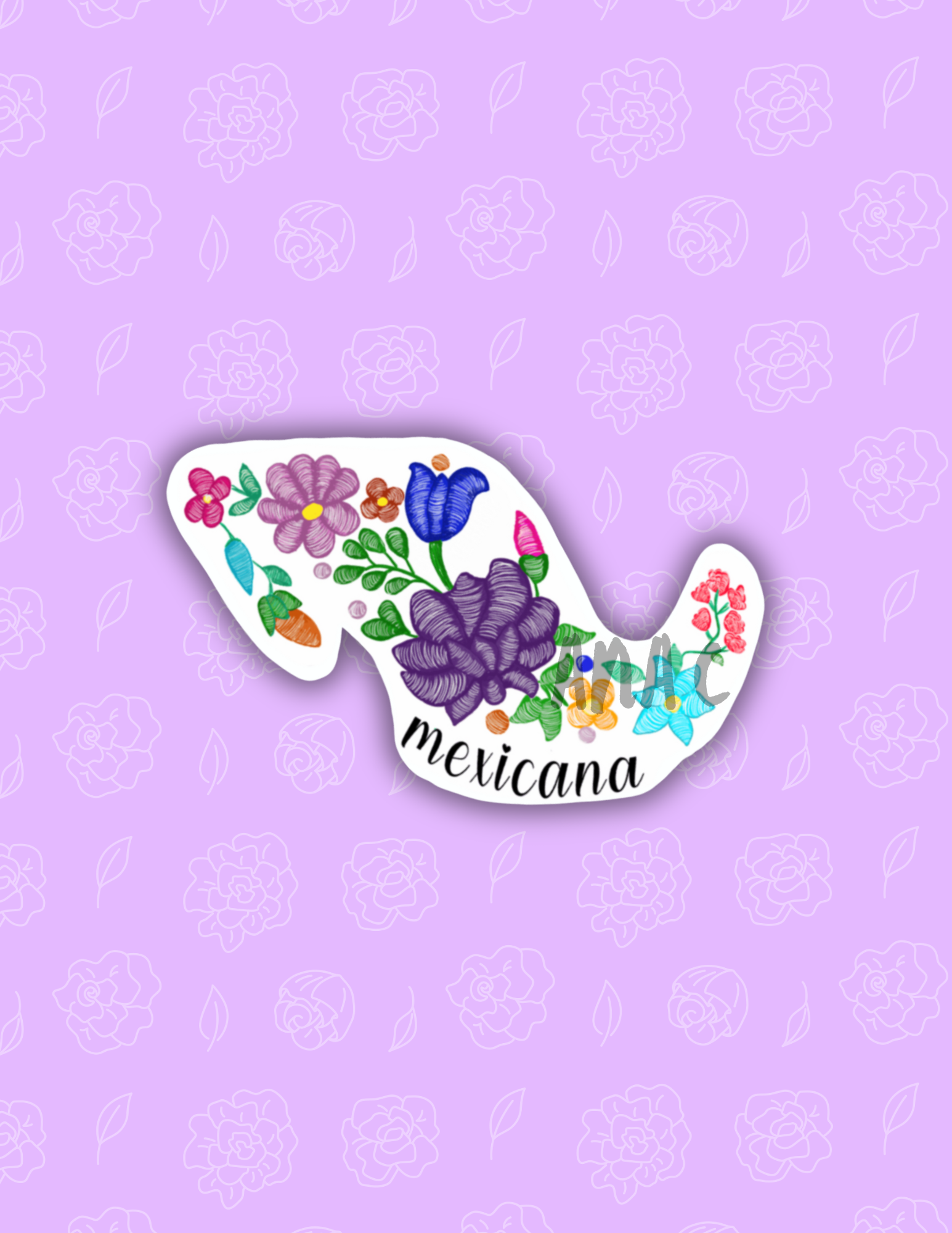 Lalatina Shop - Mexicana die cut sticker, cute latinx sticker, laptop decals