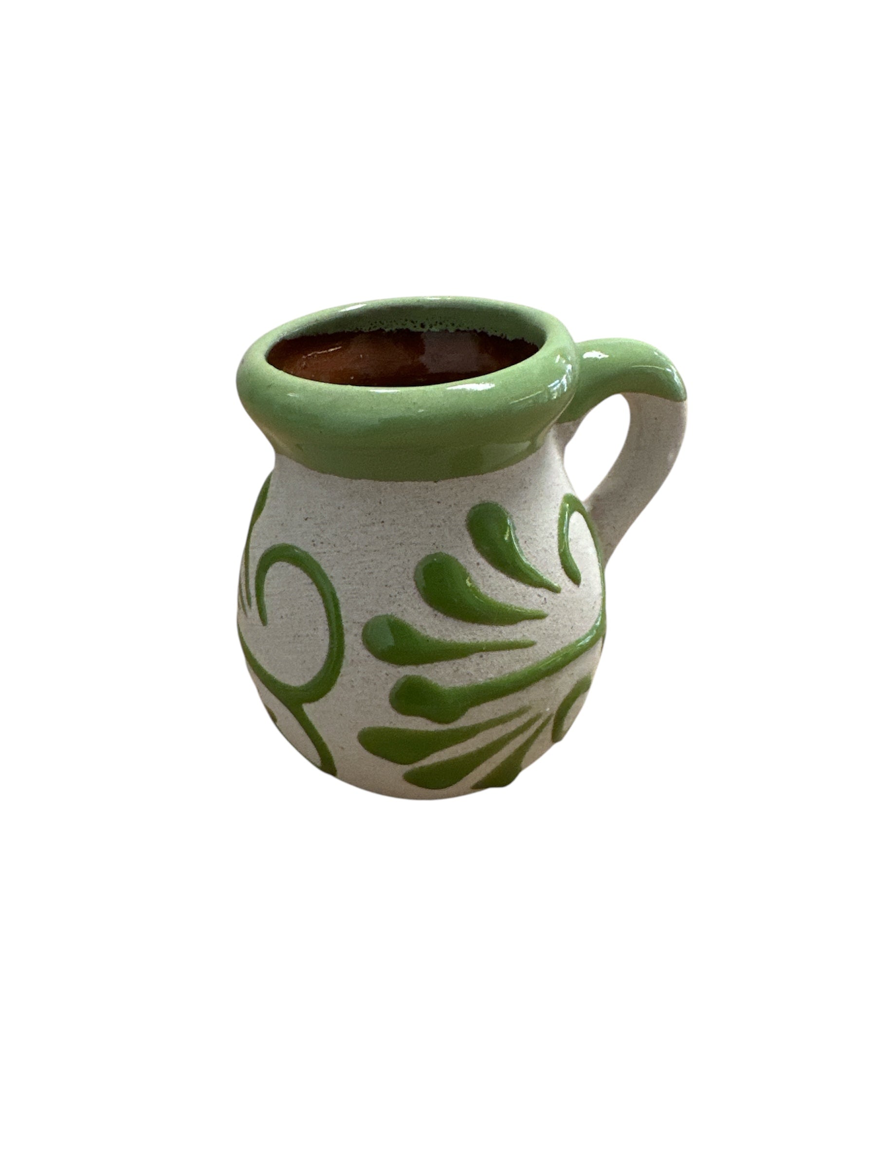 MDLR - Vaso tequilero jarrito engobe, verde