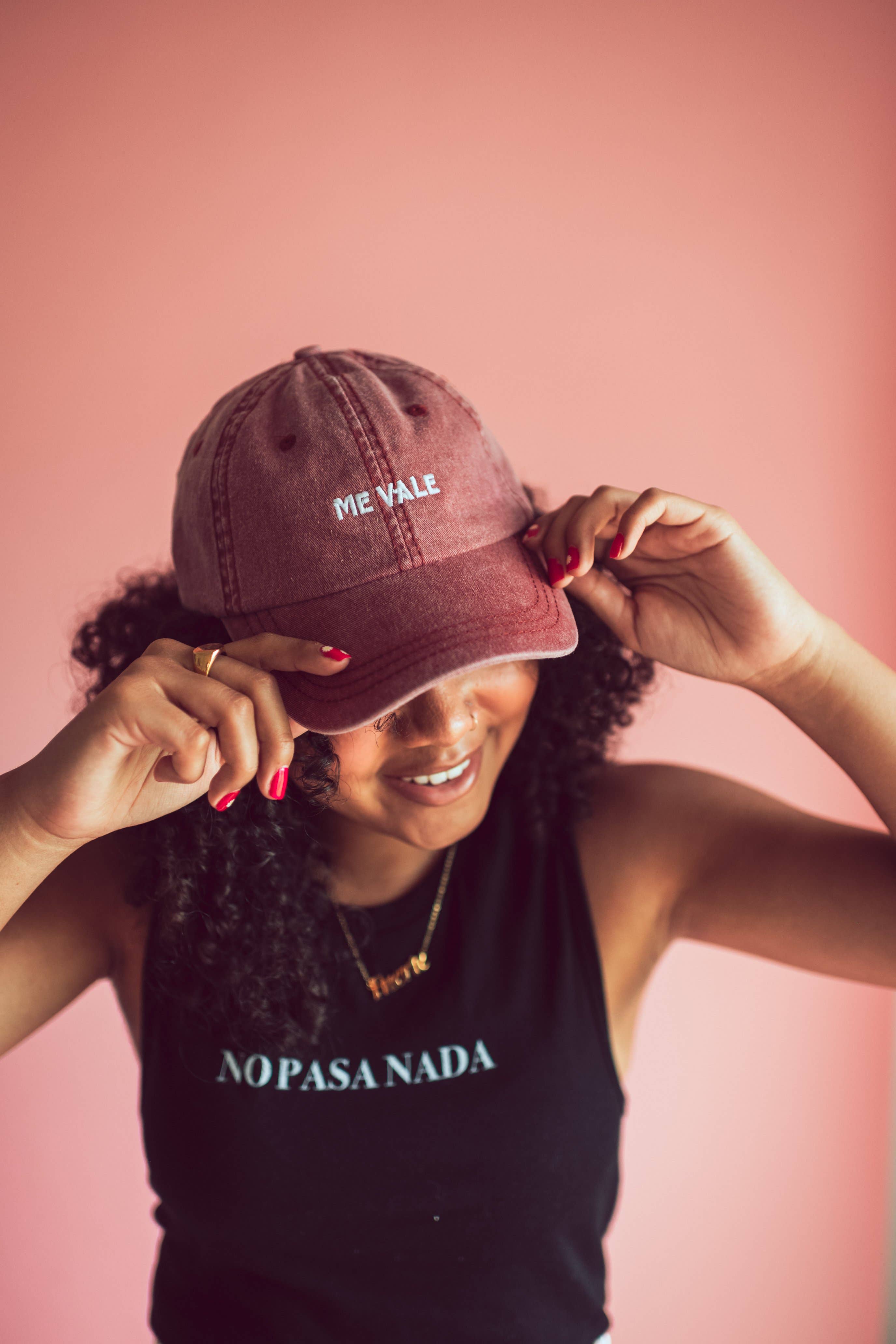 Jen Zeano Designs - ME VALE Vintage Red Dad Cap