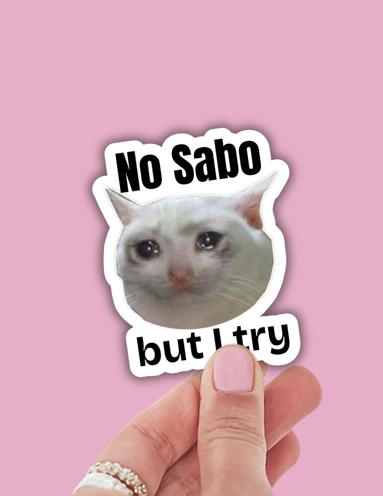 Lalatina Shop - No Sabo But I Try Sticker,Latina Humor Vinyl Decal gift idea