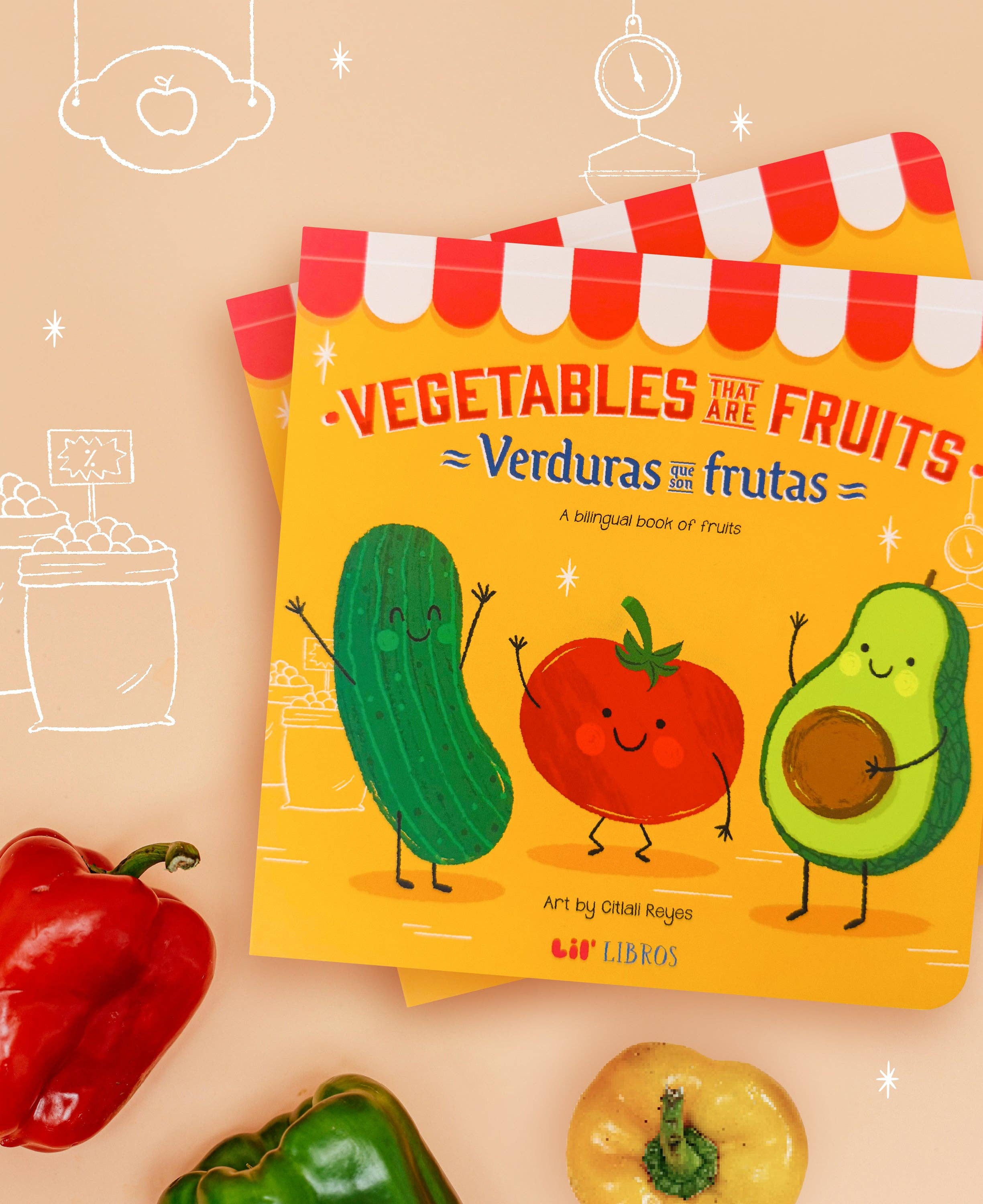 Lil' Libros ~ Bilingual Children's Books & Games - Vegetables That Are Fruits (Bilingual English and Spanish)