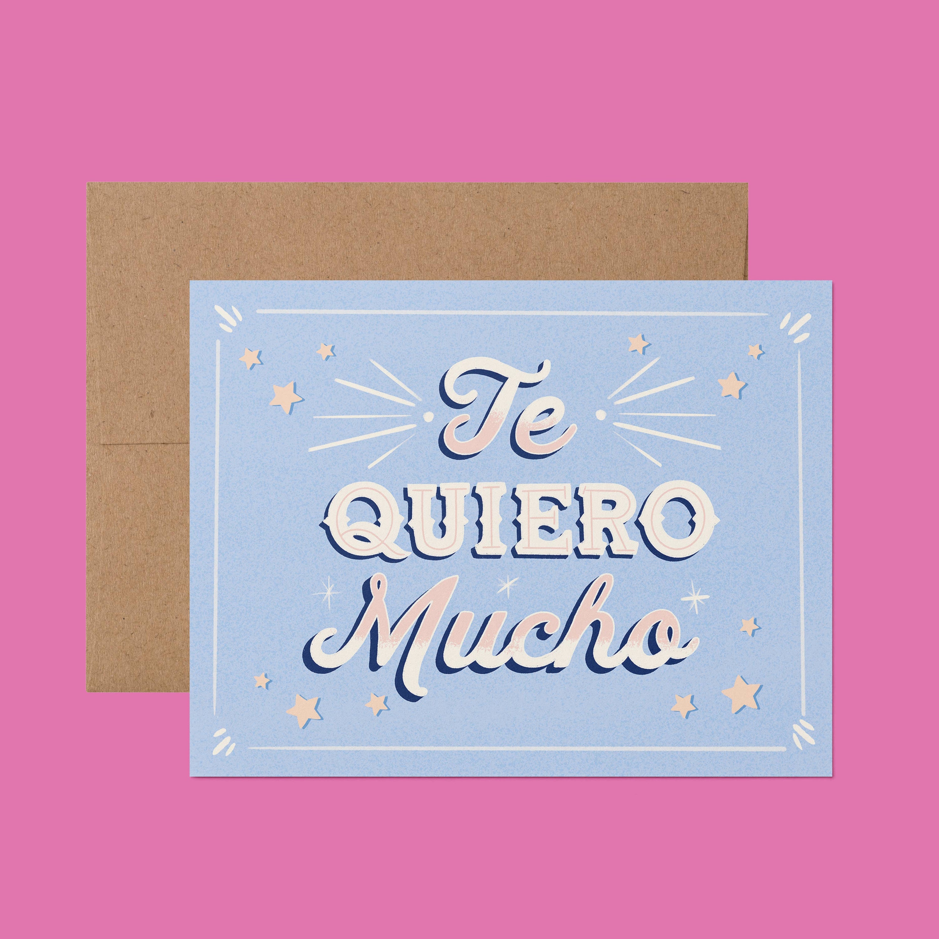 Ana Peake - Te Quiero Mucho Rótulo Spanish Greeting Card