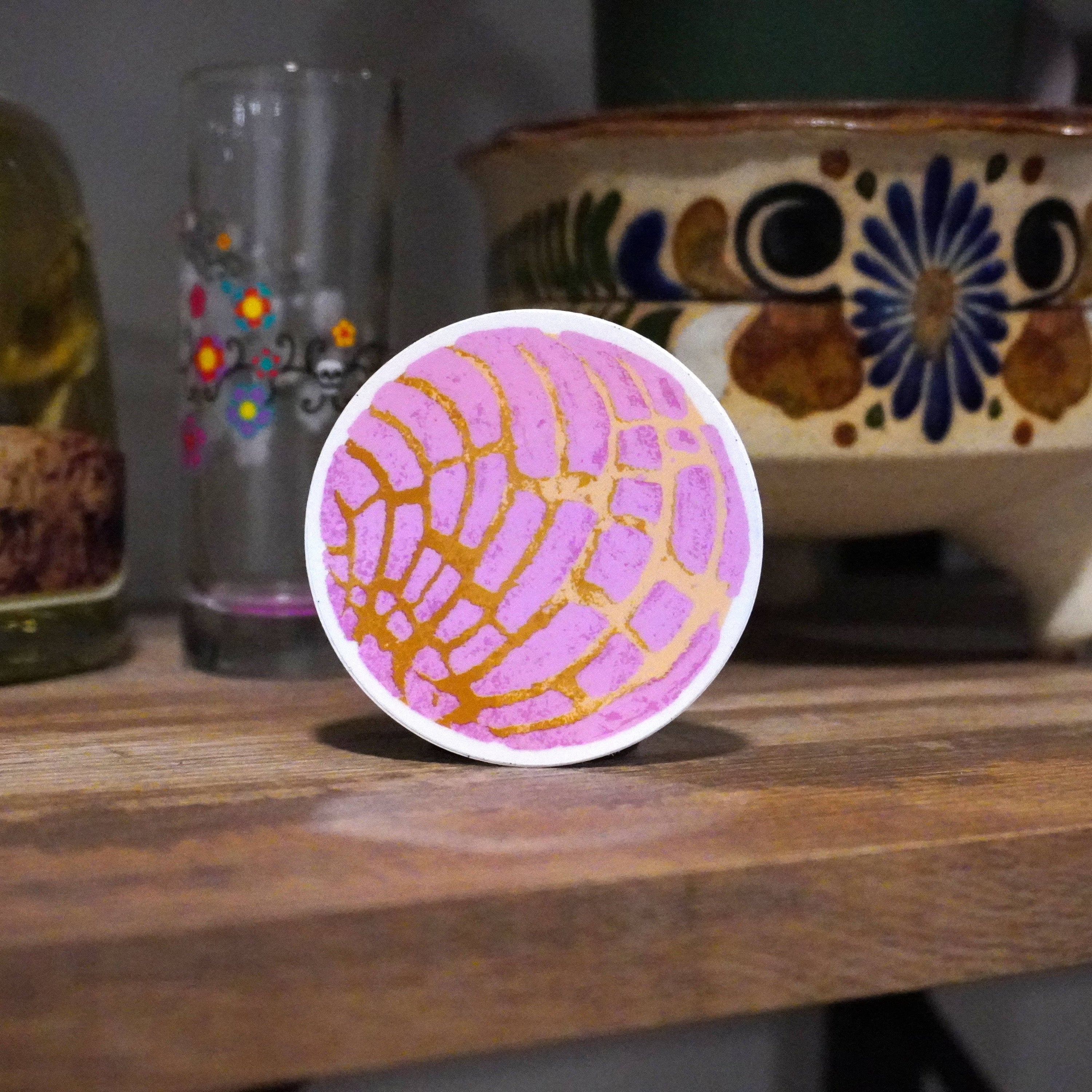 Erica Alfaro Designs - Pink Concha Mexican Vinyl Sticker