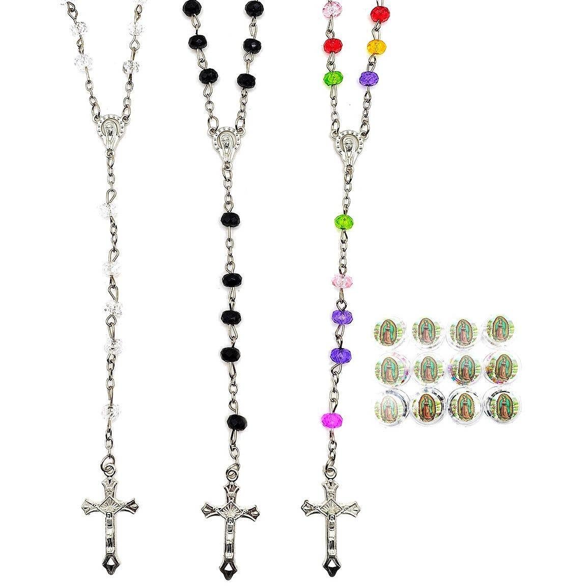 Diacly - Religious Rosary Bracelet with Crucifix and Virges