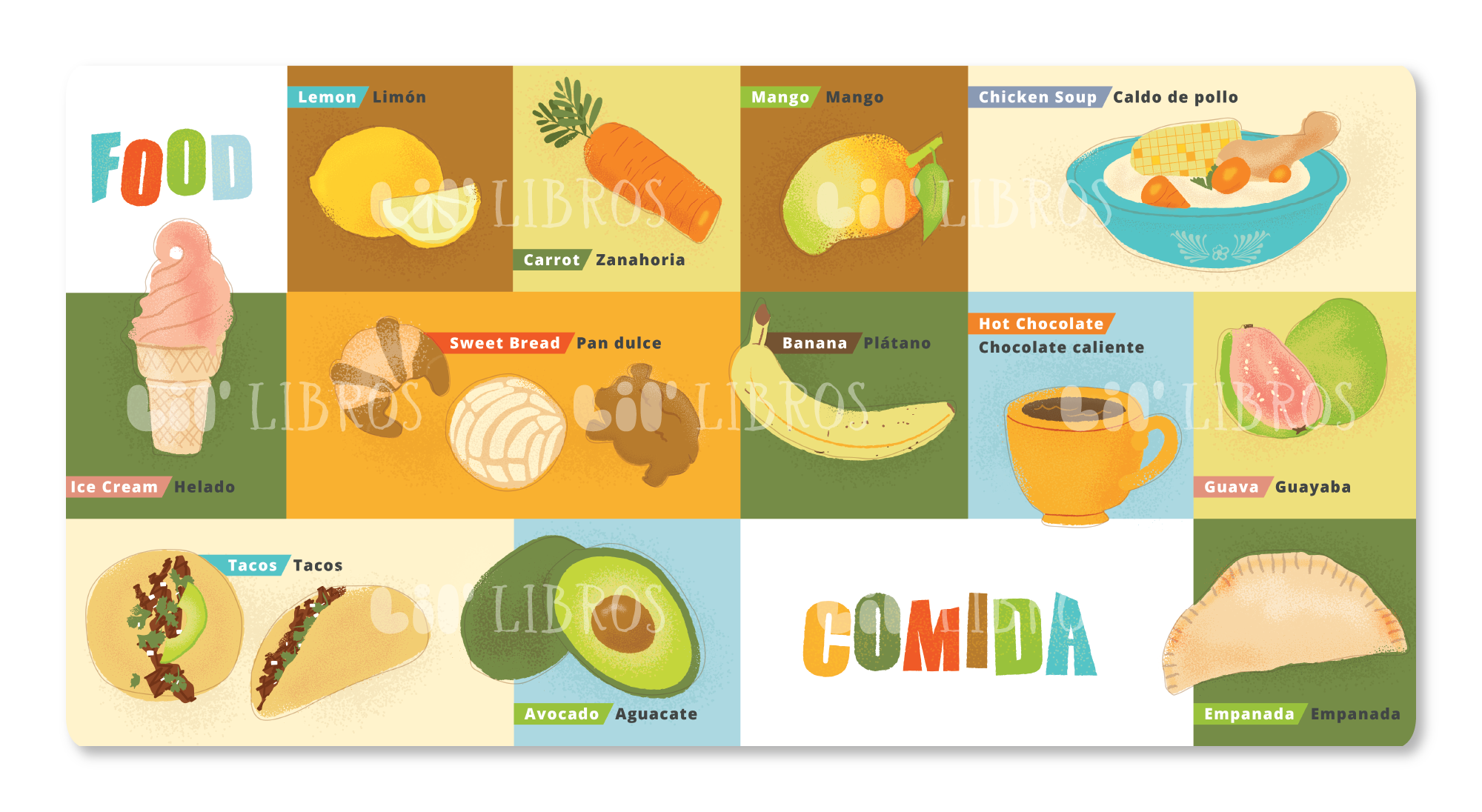 Lil' Libros ~ Bilingual Children's Books & Games - First 100 Words in English & Spanish (Bilingual English and Spanish)