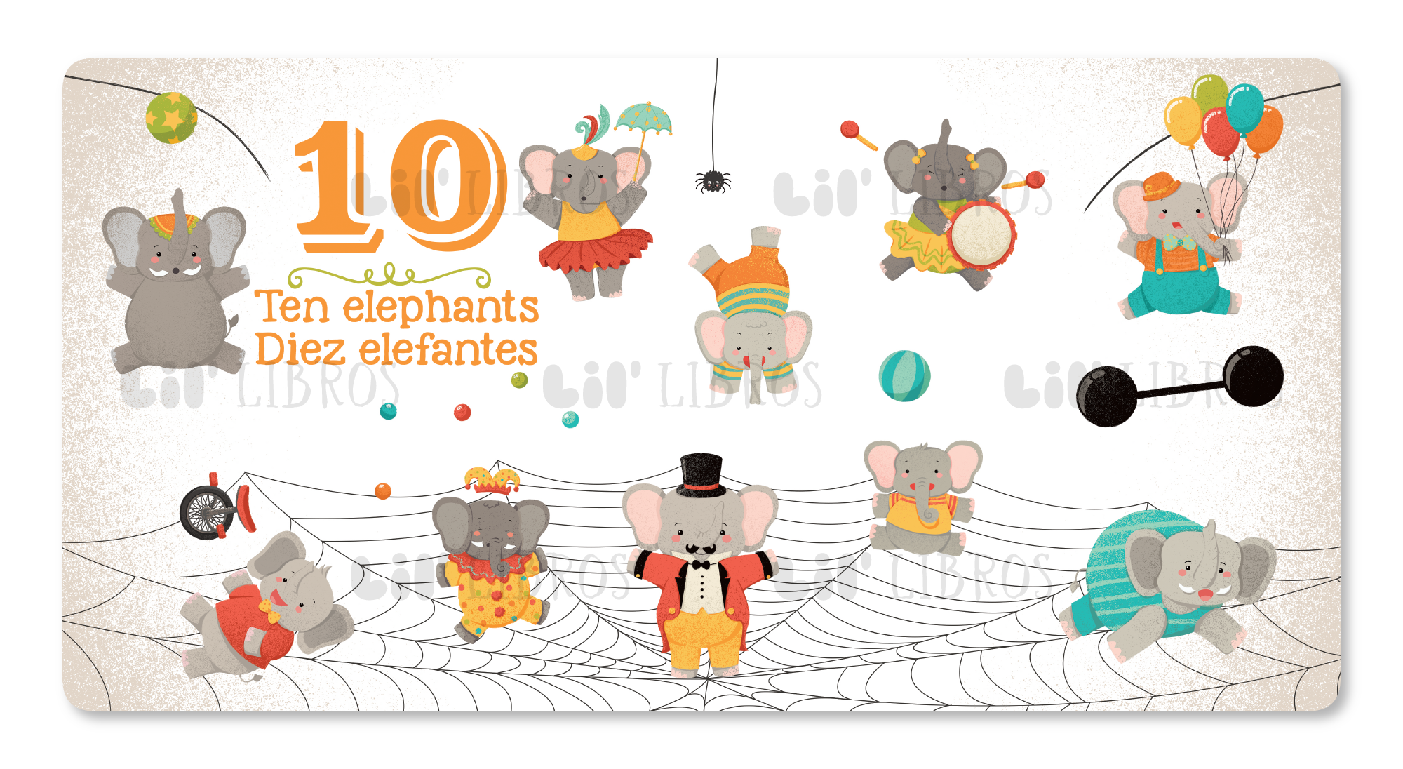 Lil' Libros ~ Bilingual Children's Books & Games - Elefante: Numbers / Números (Bilingual: English and Spanish)