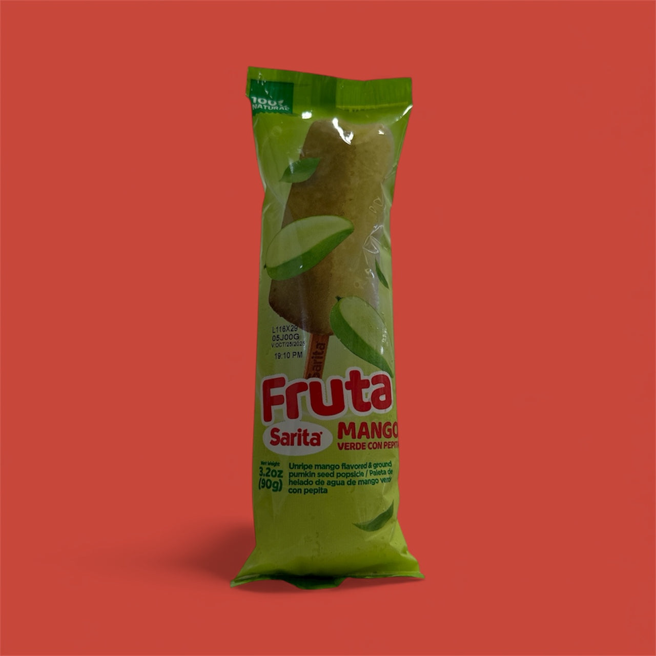 Sarita- Mango w/ pumpkin seed Flavored Popsicle, Single Piece