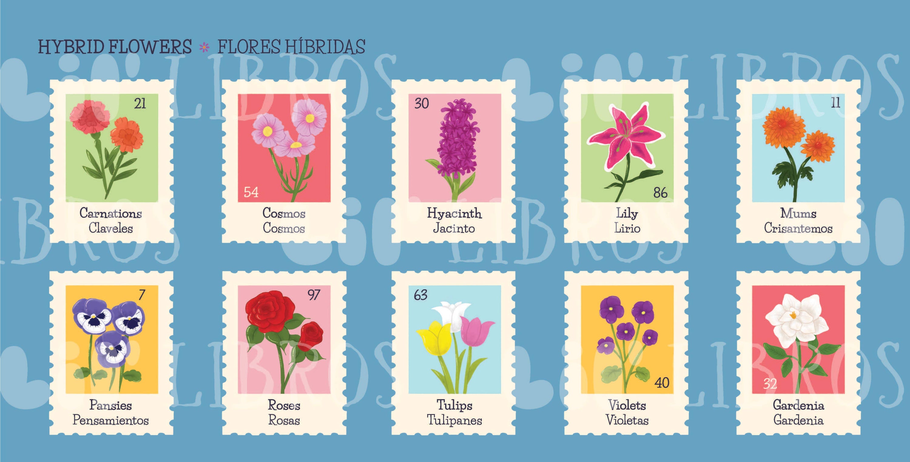 Lil' Libros ~ Bilingual Children's Books & Games - My First 100 Plantitas & Florecitas Words (Bilingual)