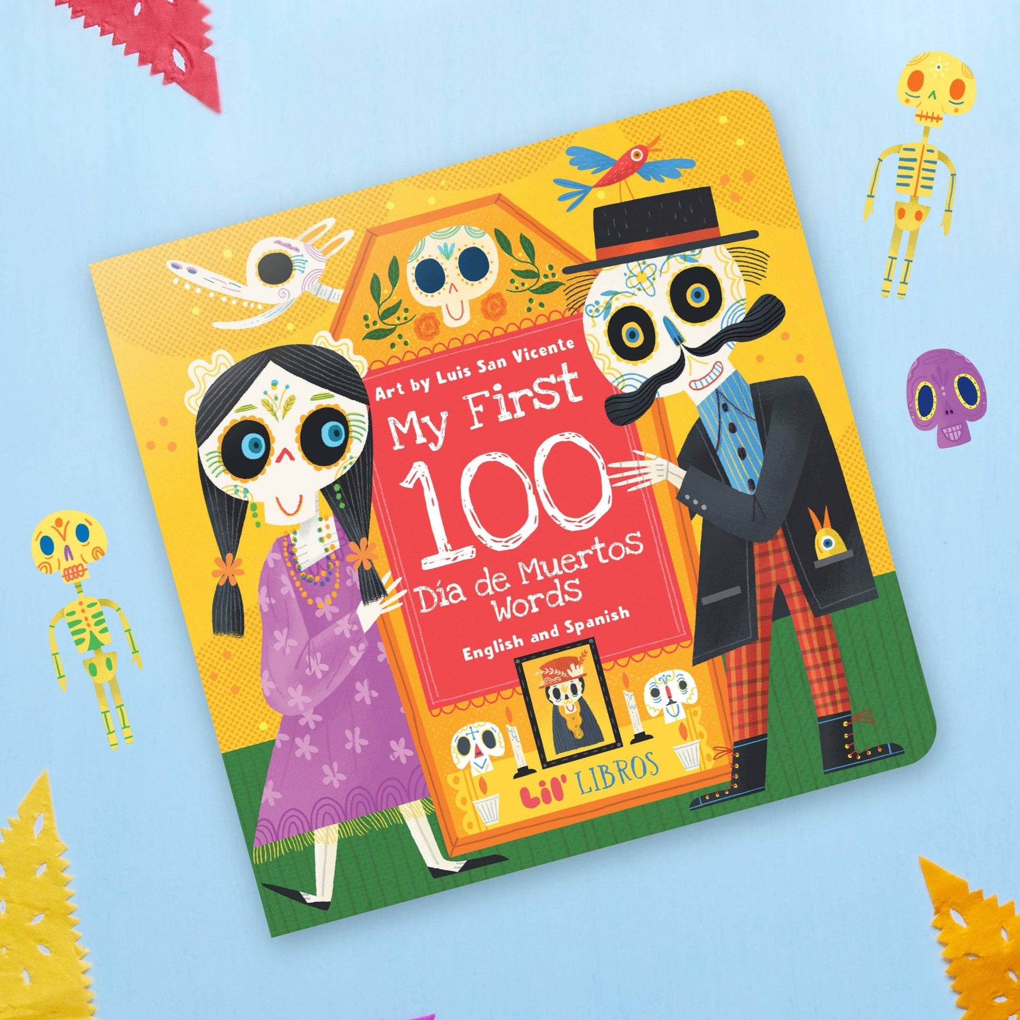 Lil' Libros ~ Bilingual Children's Books & Games - My First 100 Día de Muertos Words in English and Spanish (Bilingual English and Spanish)