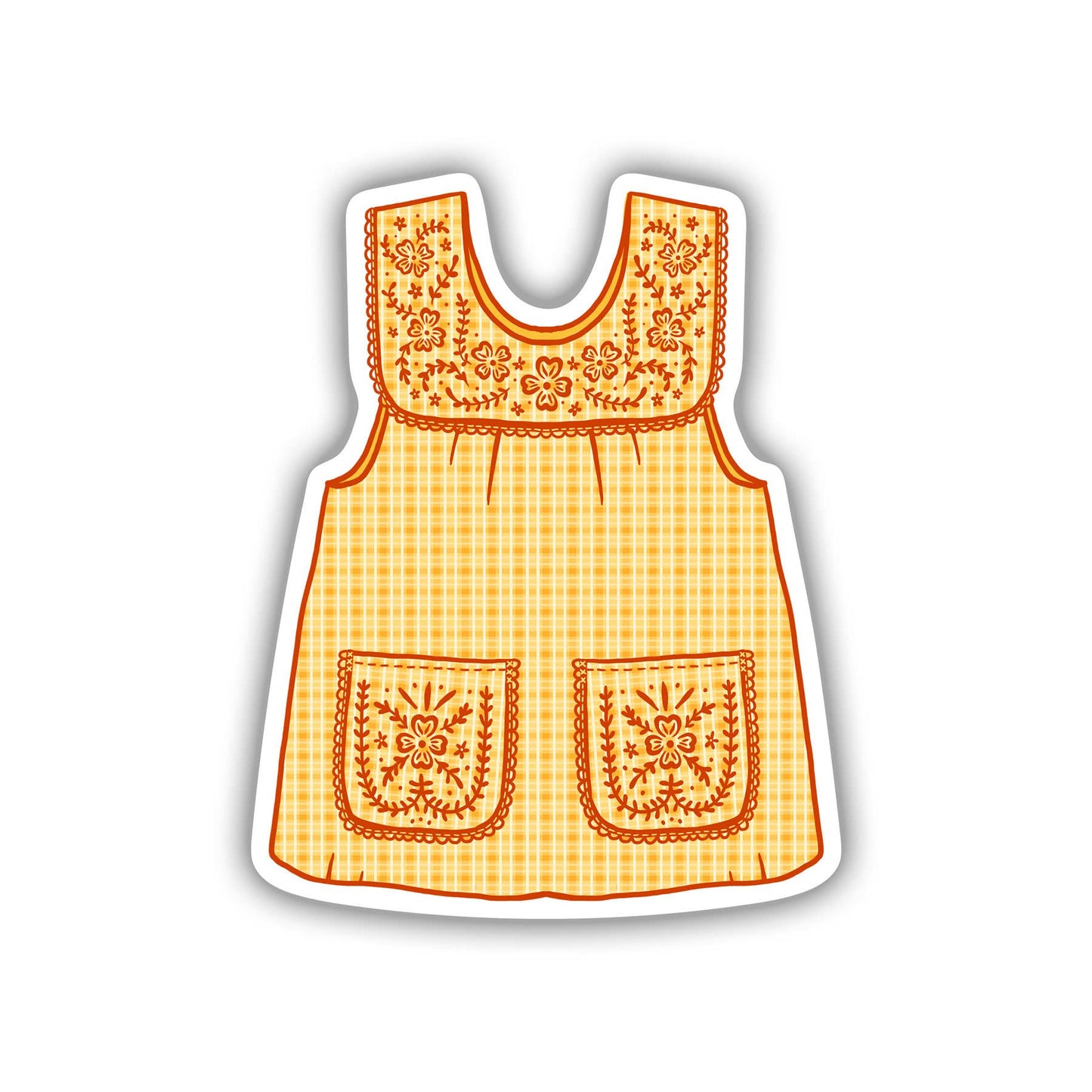 Erica Alfaro Designs - Abuelas Yellow Mandil Vinyl Sticker