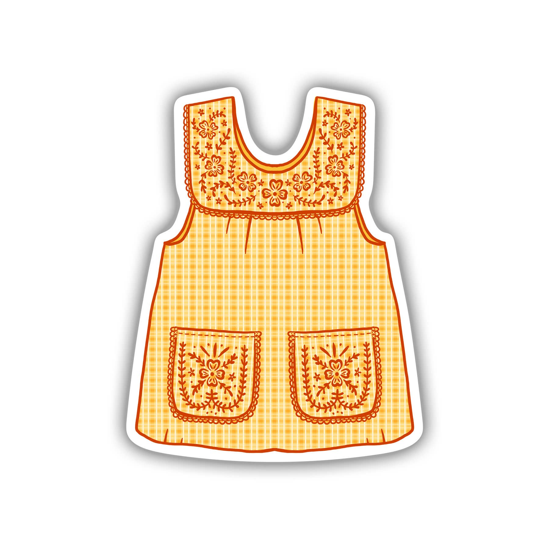 Erica Alfaro Designs - Abuelas Yellow Mandil Vinyl Sticker
