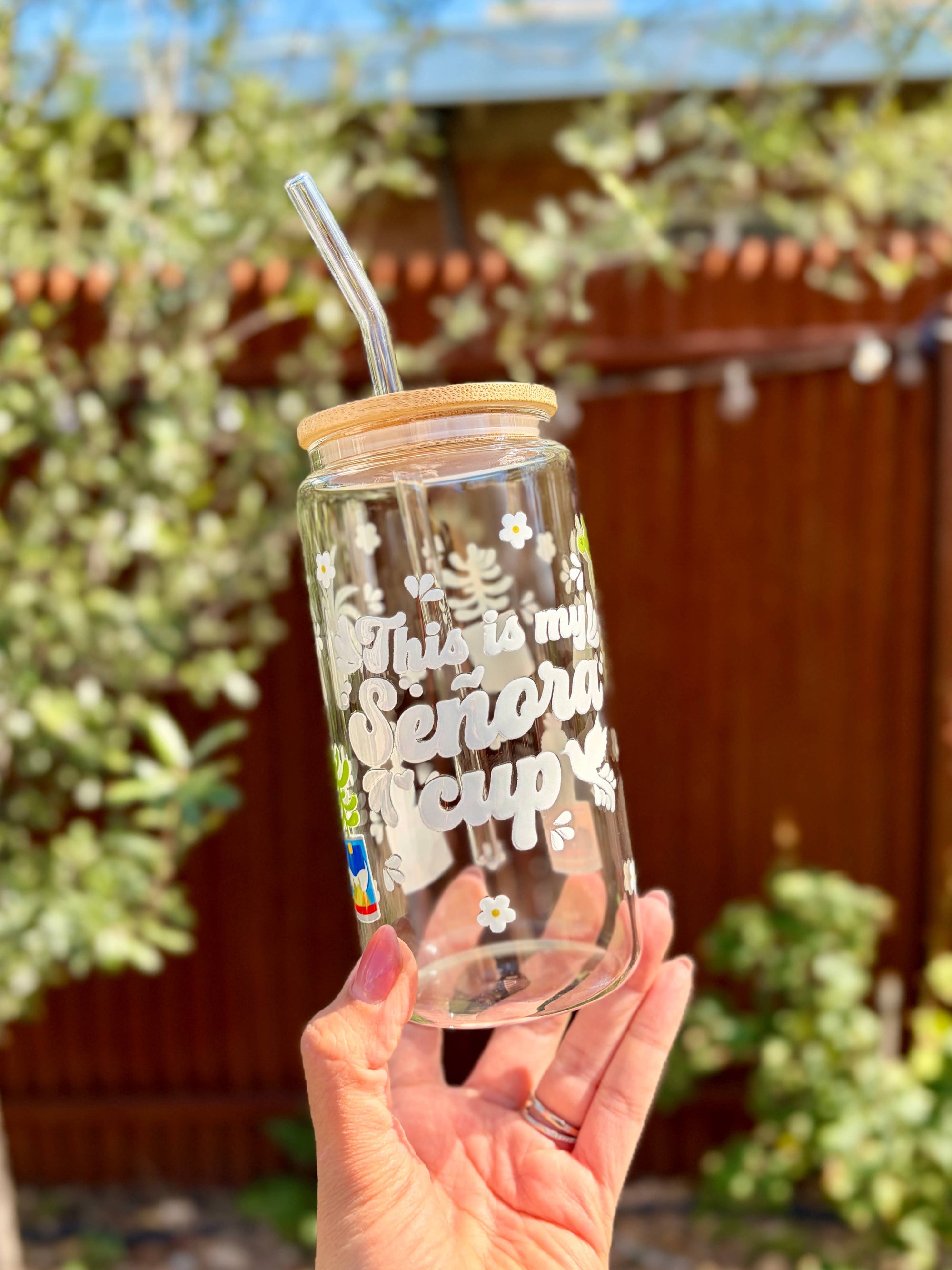 Las Changuis Tianguis - This Is My Señora Cup Glass Can Cup – 16oz Cactus Pots