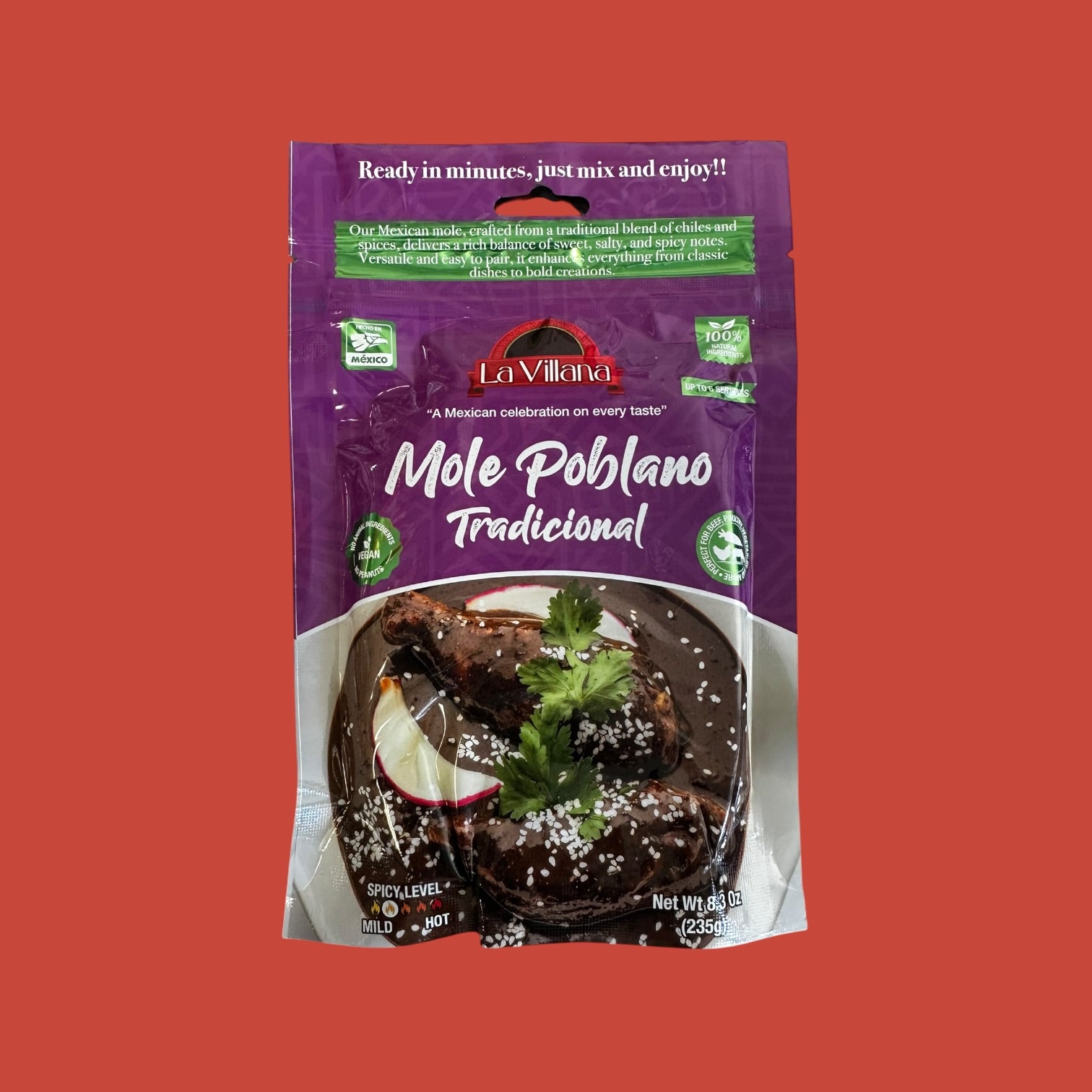 La Villana- Mole Poblano Resealable, 8.35