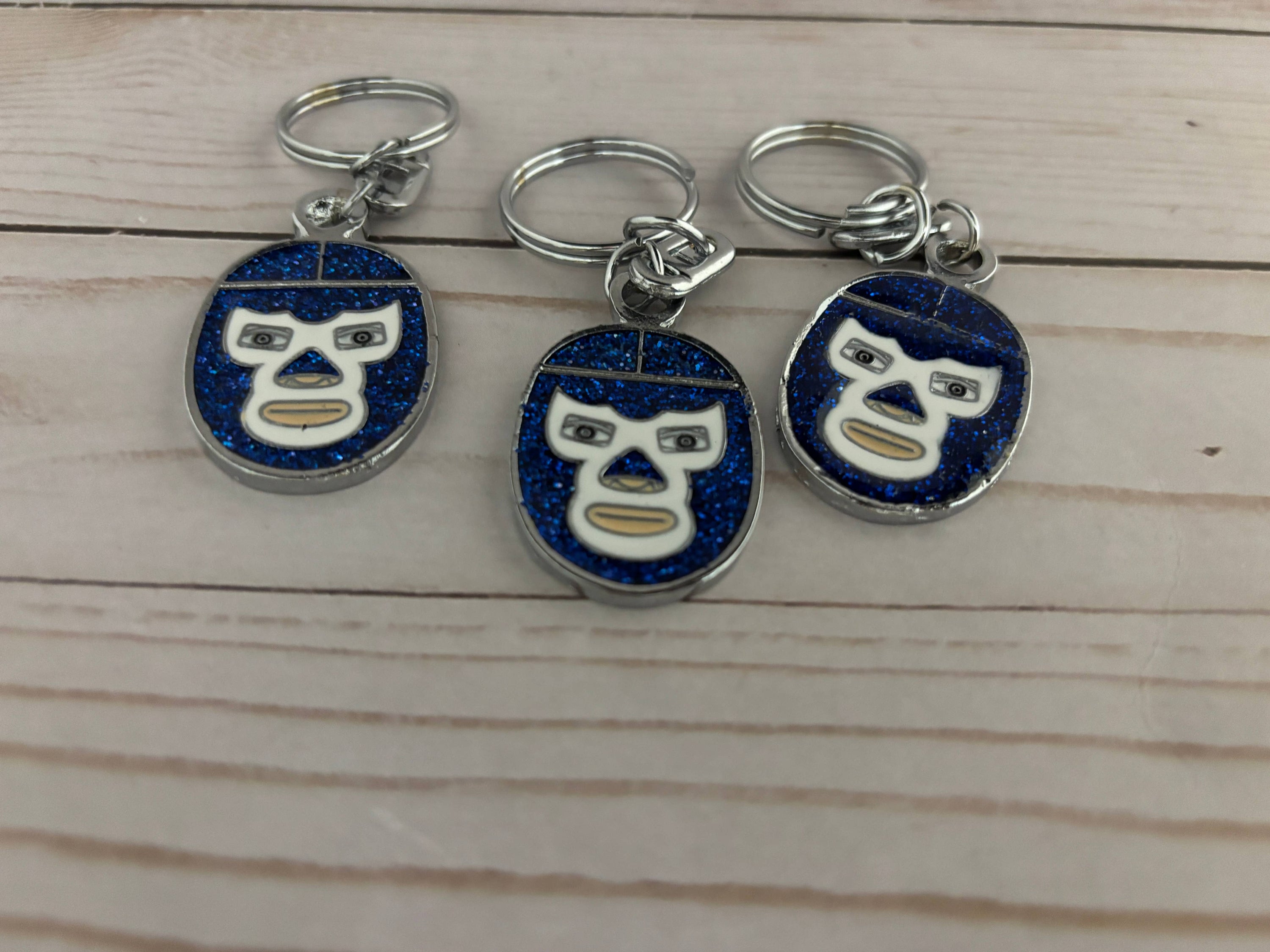 Viva Greetings - Blue Demon Luchador Lucha Libre Keychain