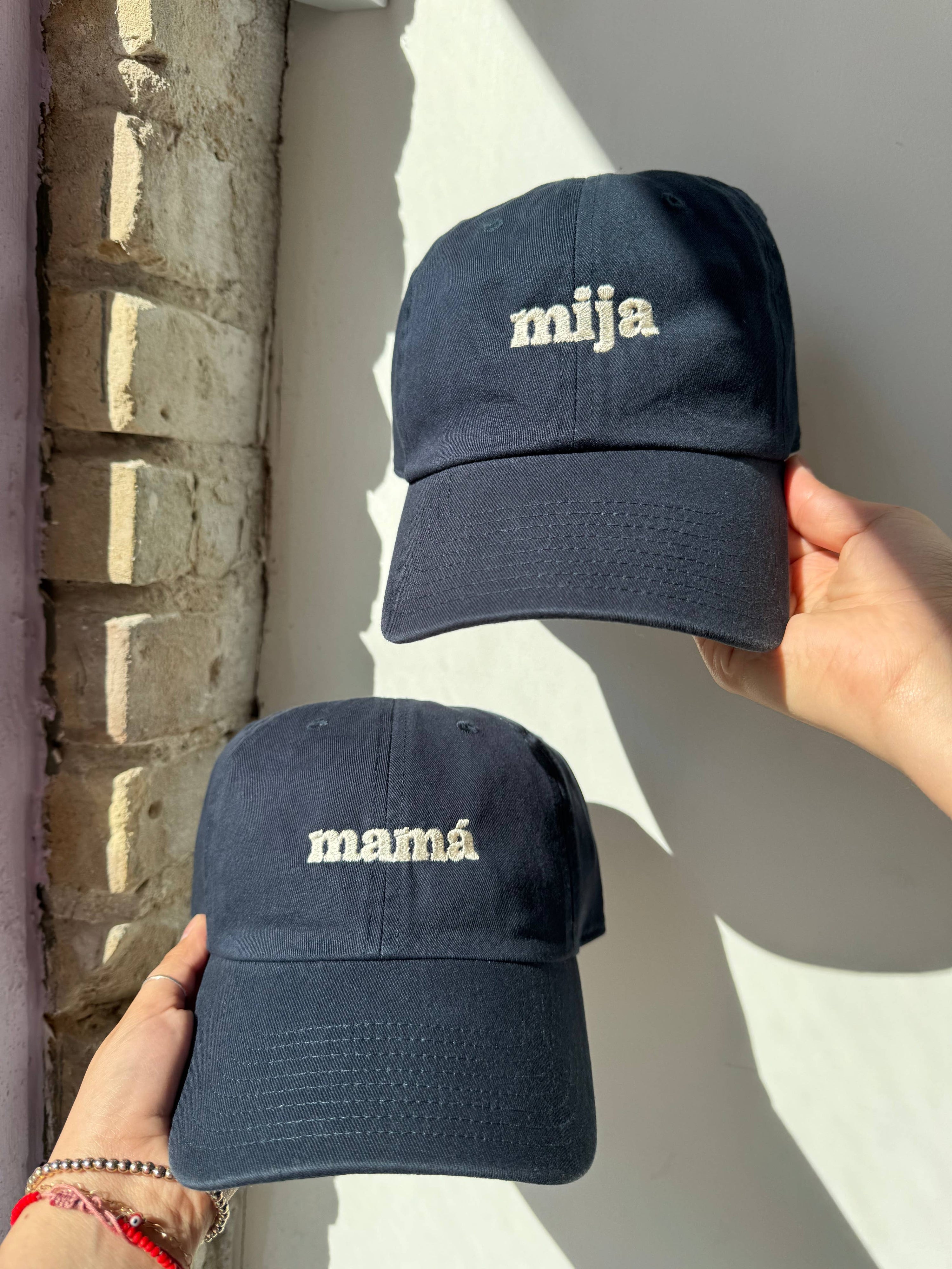 Jen Zeano Designs - Mother's Day Caps (Block Font): Navy / Adult / Mija