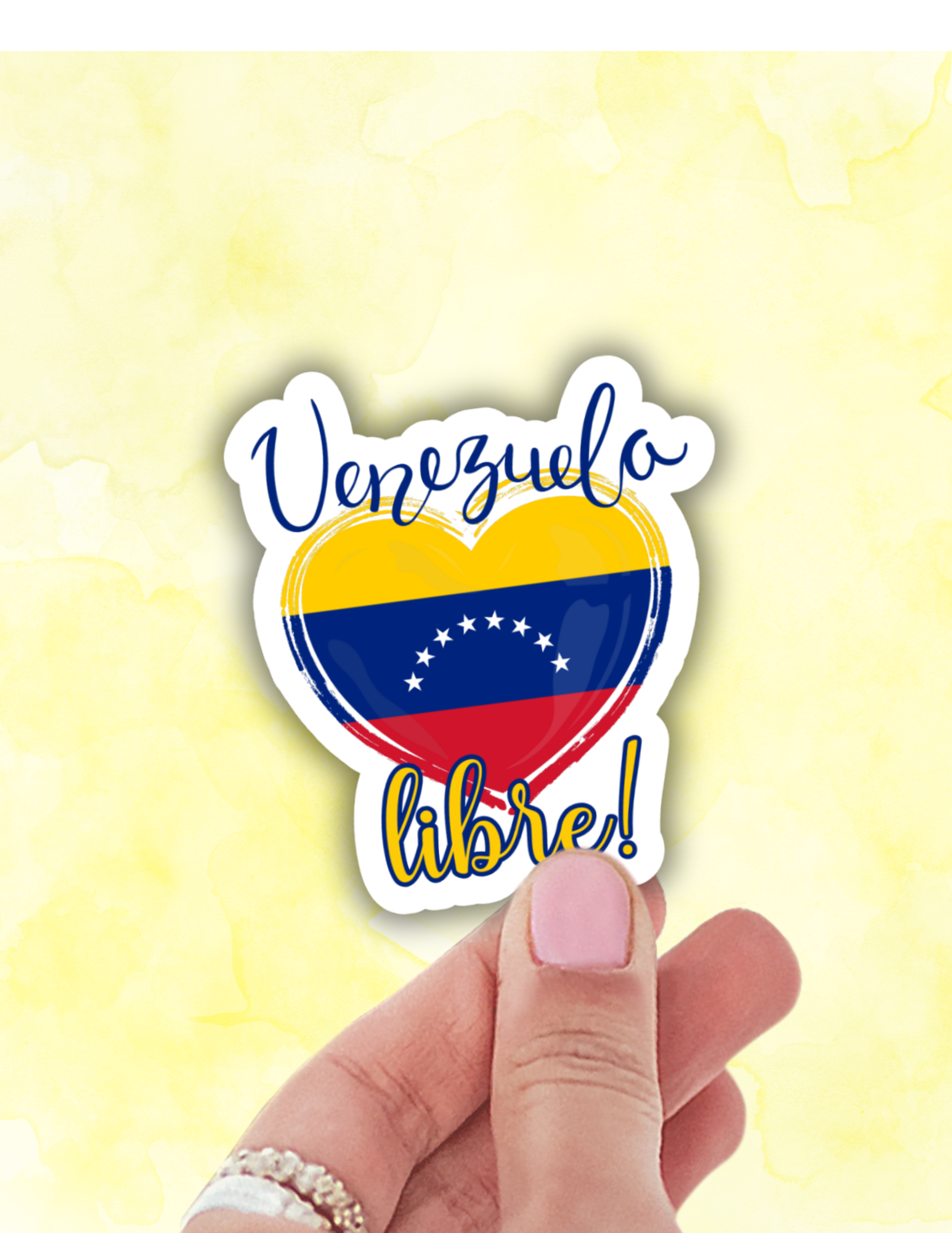 Lalatina Shop - Venezuela libre sticker, cute latina decals, spanish sticker
