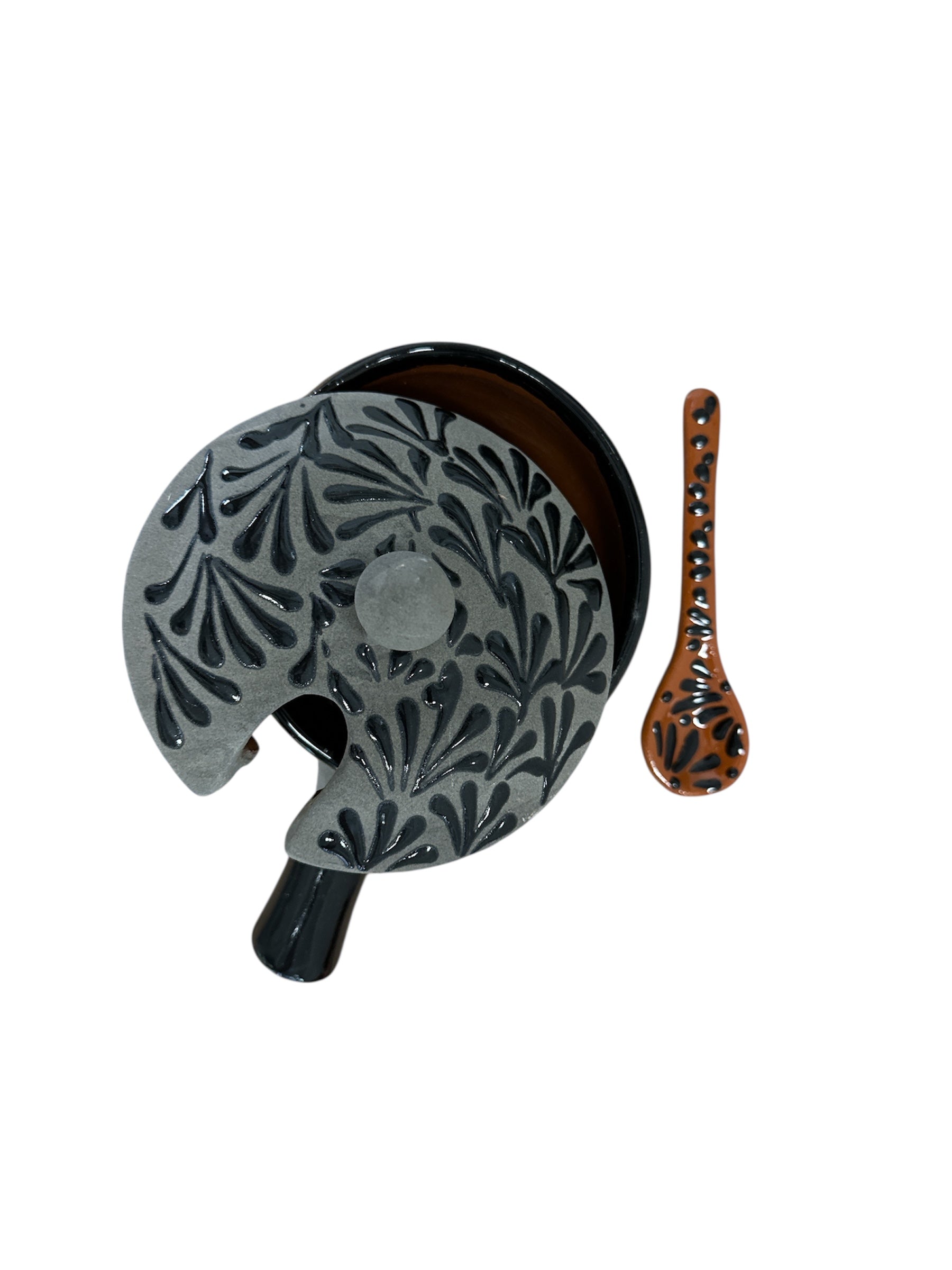 MDLR - Salsera talavera con cuchara negra