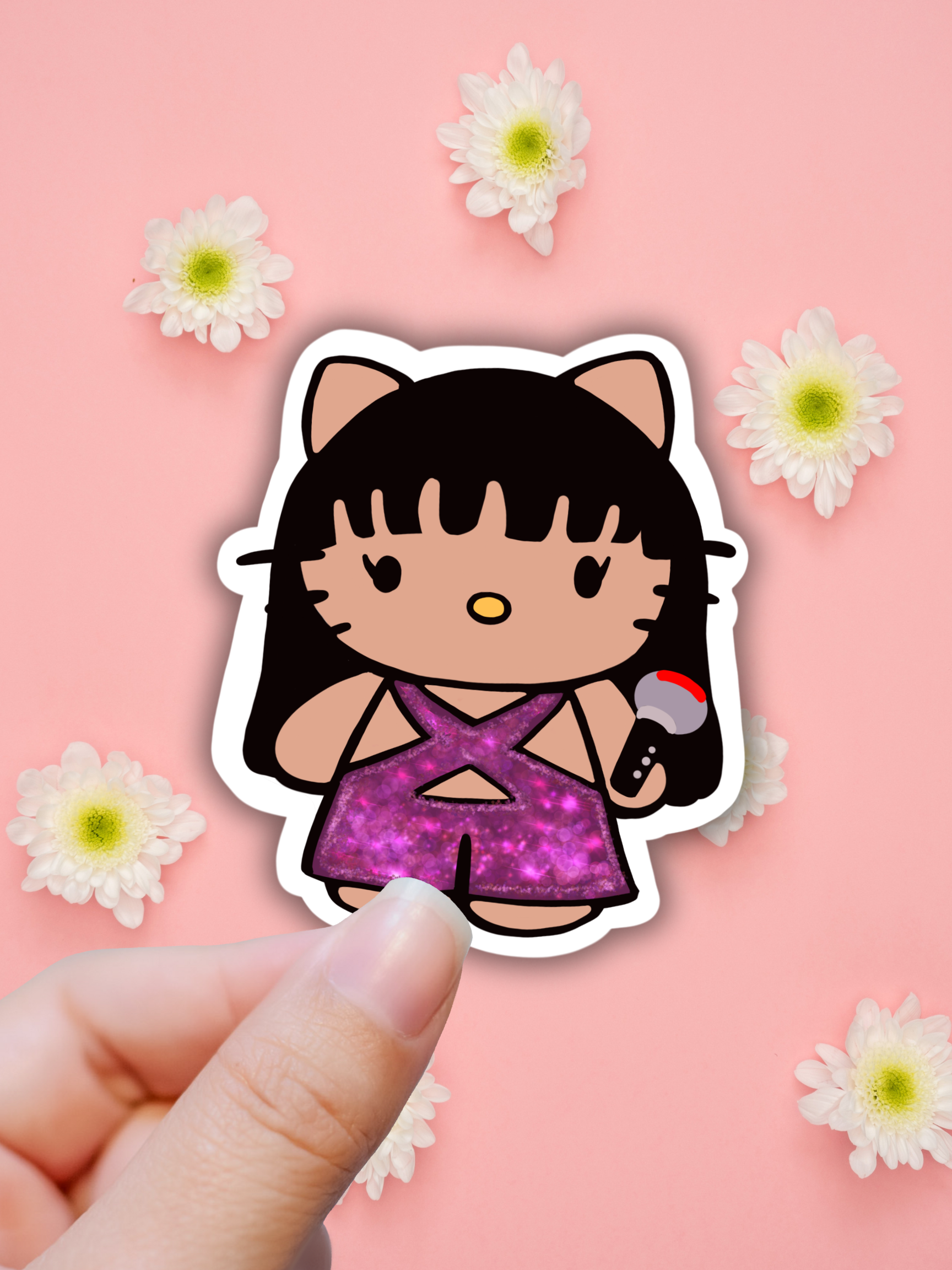 Lalatina Shop - Selena Hello kitty sticker, latina sticker,laptop decals