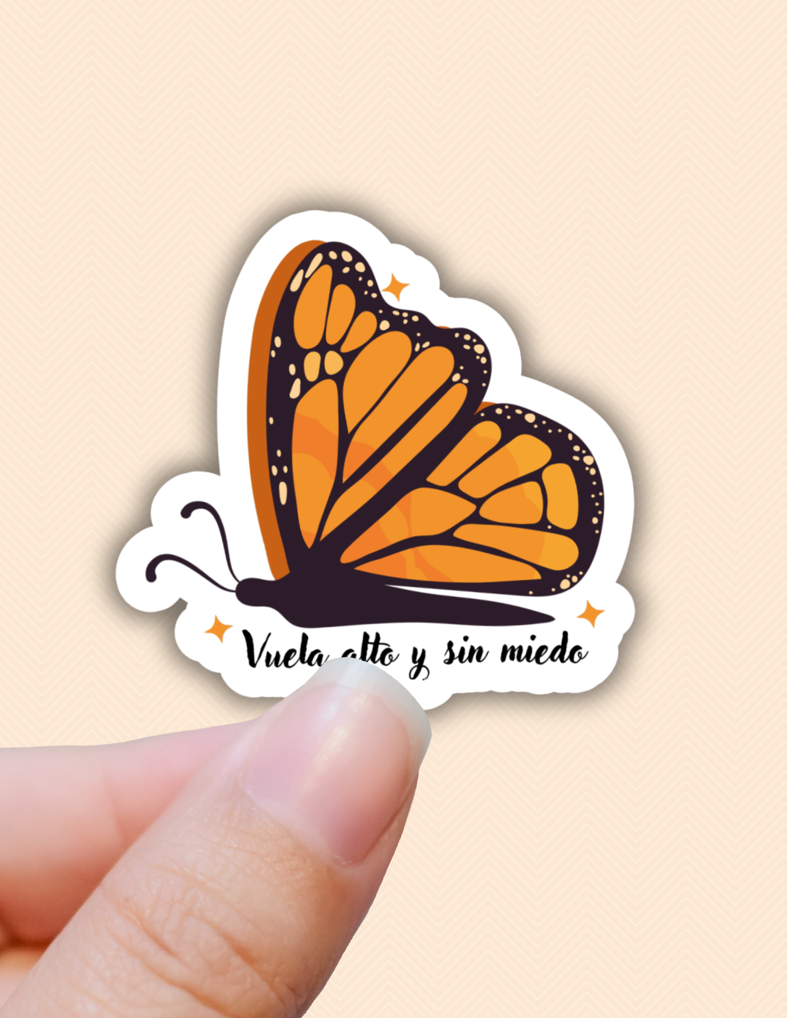 Lalatina Shop - Vuela alto y sin miedo latina sticker, laptop decals