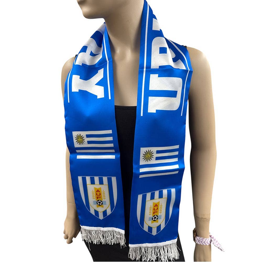 Uruguay National Team World Cup  Soccer Fan Fringe Scarf