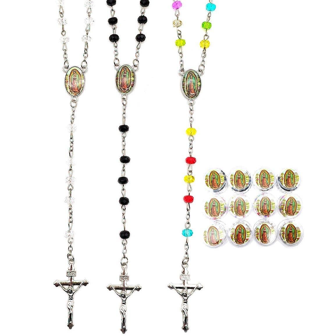 Diacly - Religious Rosary Bracelet with Crucifix and Virges